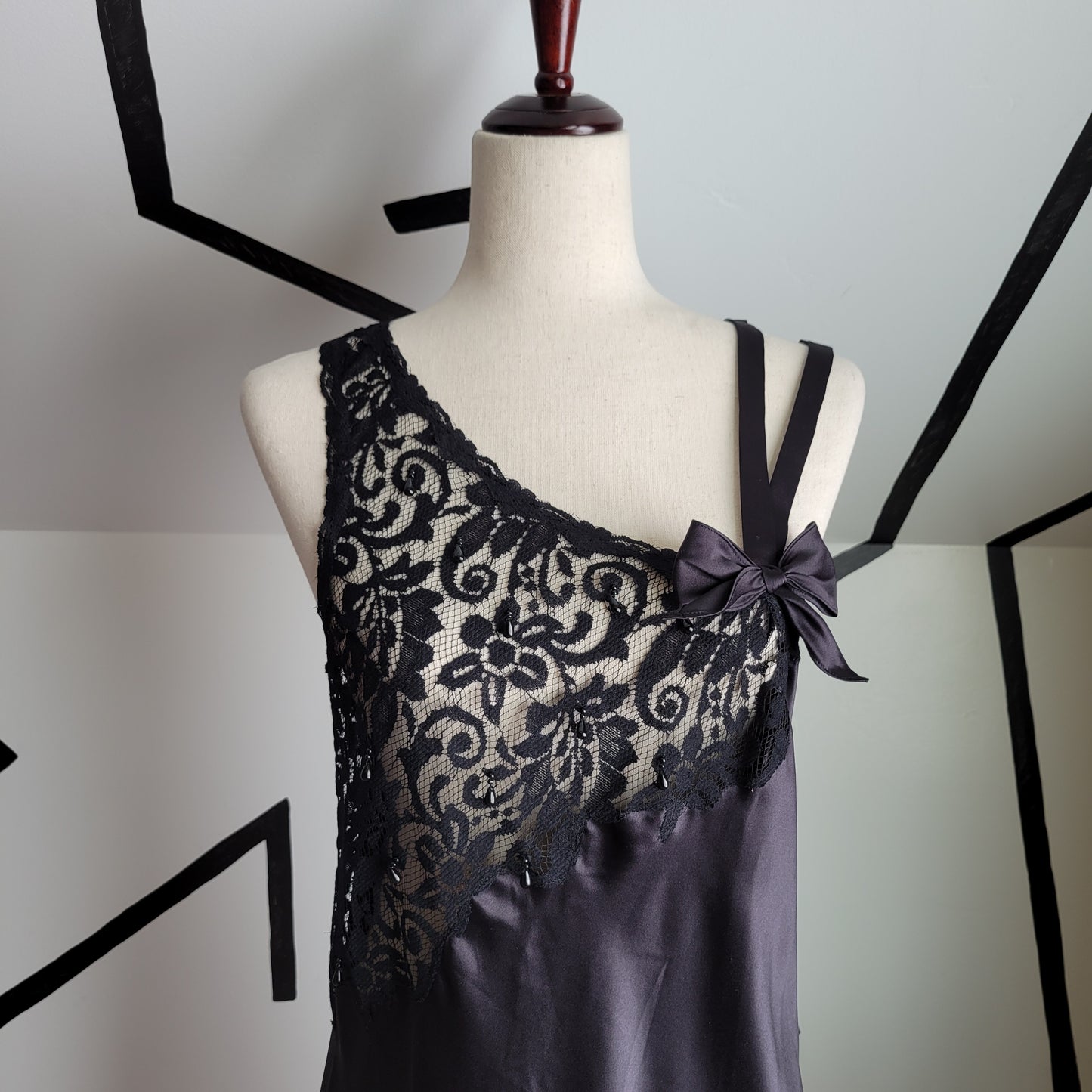 Gold Label Vintage Victoria Secret Black Slip Dress - Small