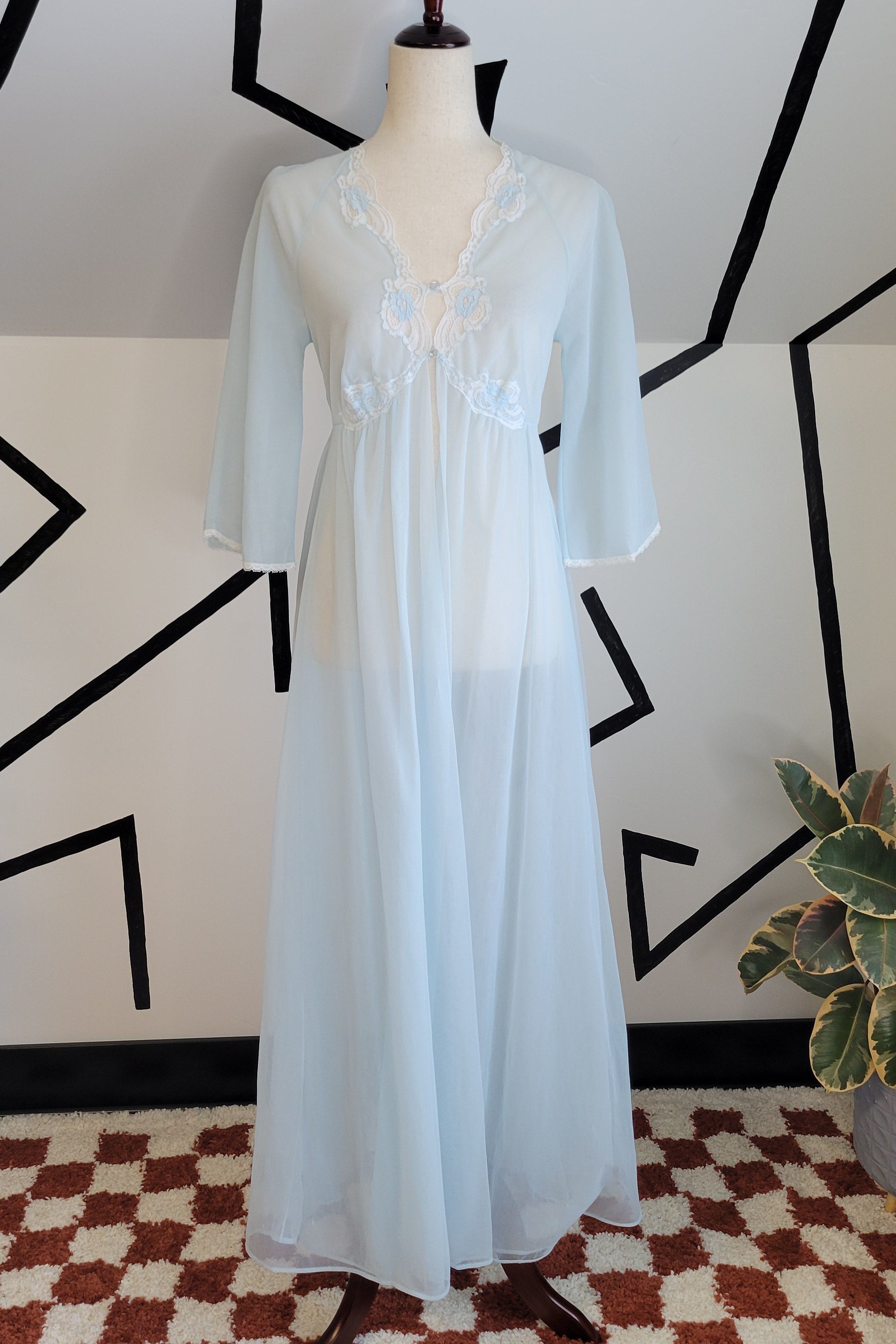 Rare 60s Kayser Chiffon outlet Nightgown