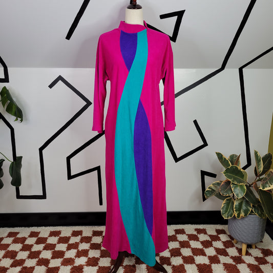 Vassarette 60s Zip Up House Dress - small