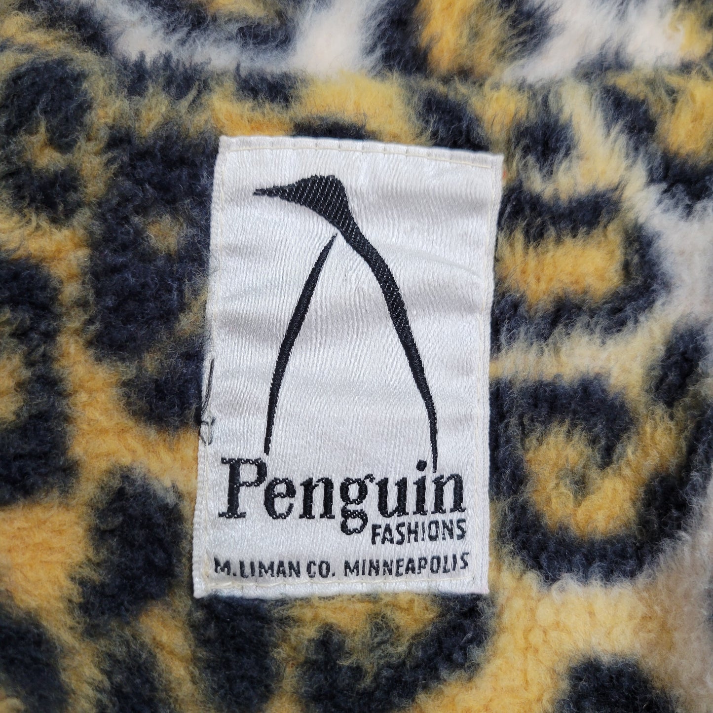 Penguin Fashions Vintage Red Wool and Leopard Faux Fur Peacoat - size 12