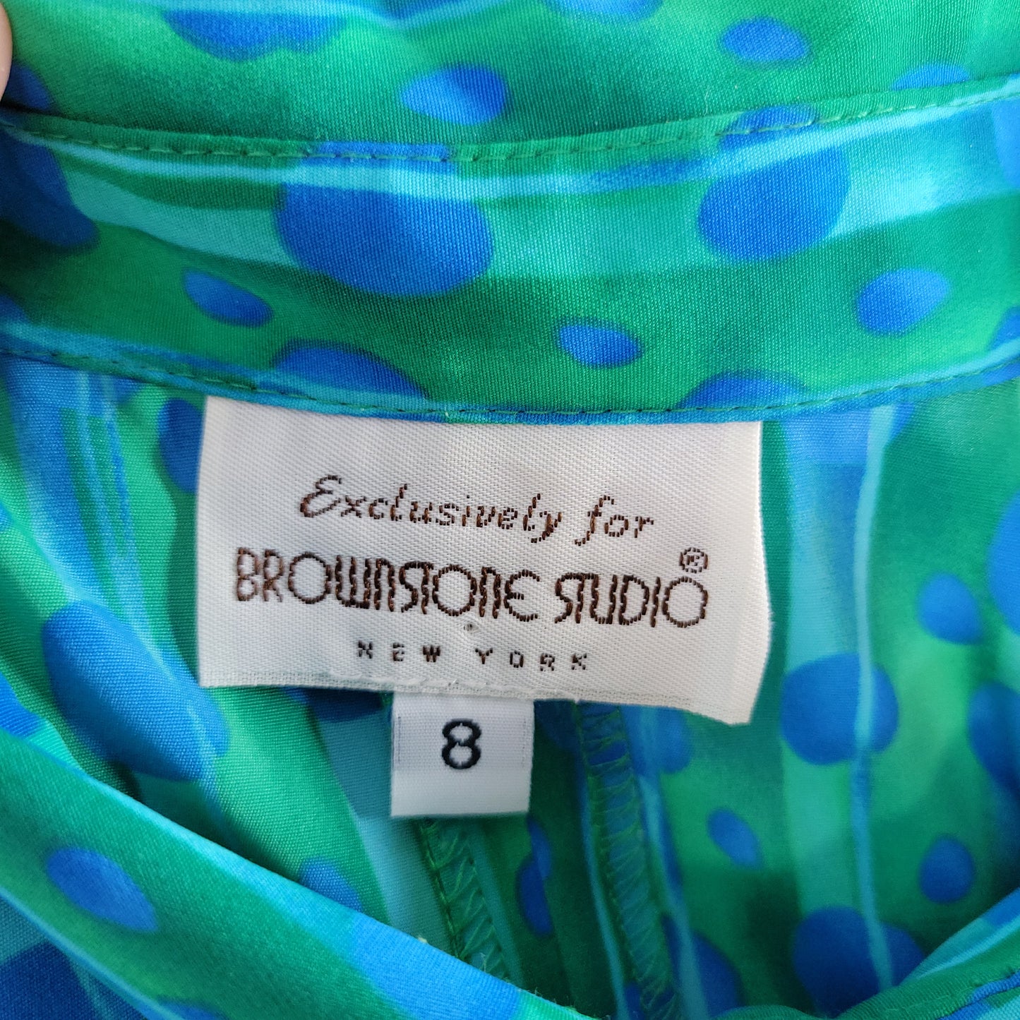 Brownstone Studio New York Bubble Print Shift Dress - size 8