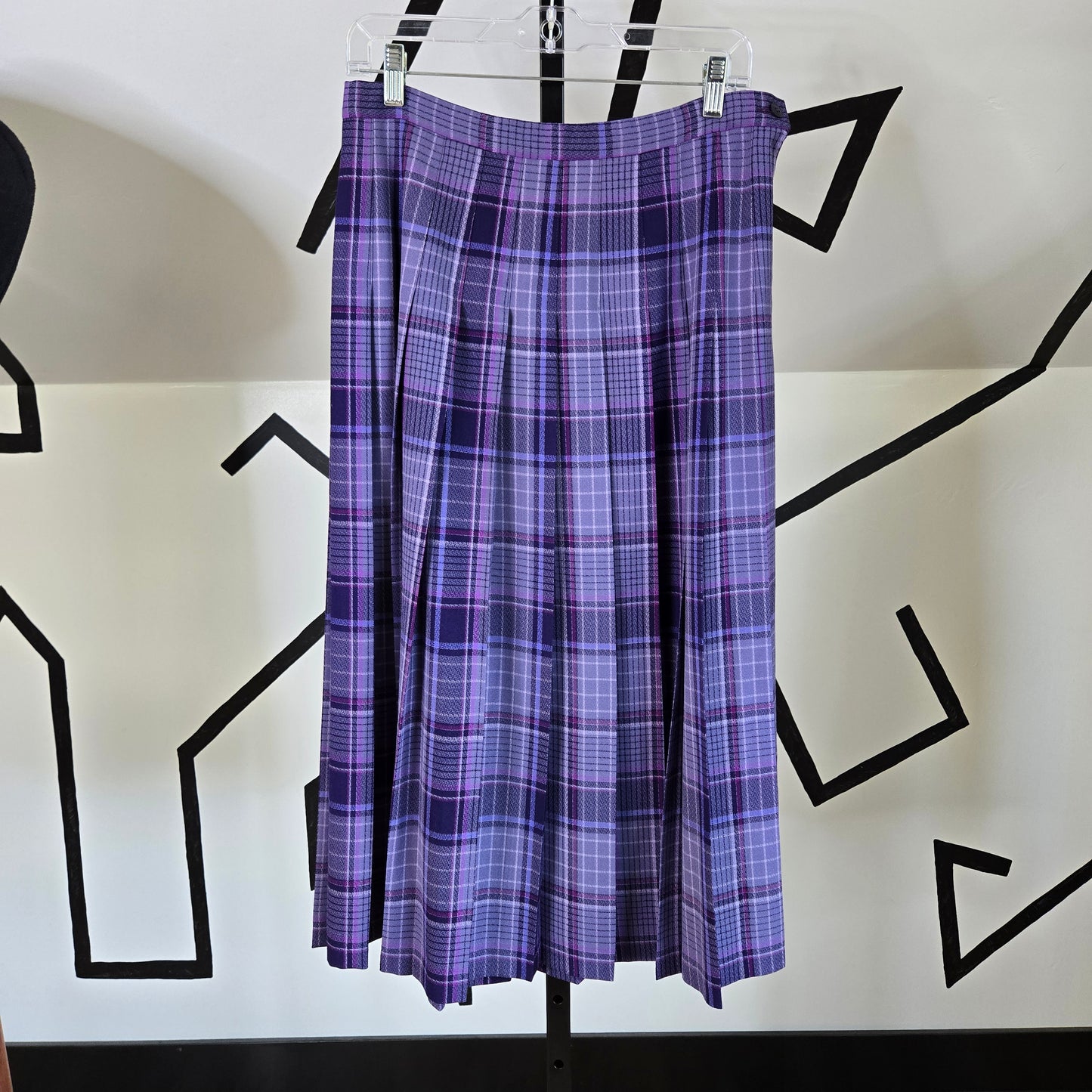 Pendleton Vintage Purple Plaid Pleated Skirt -