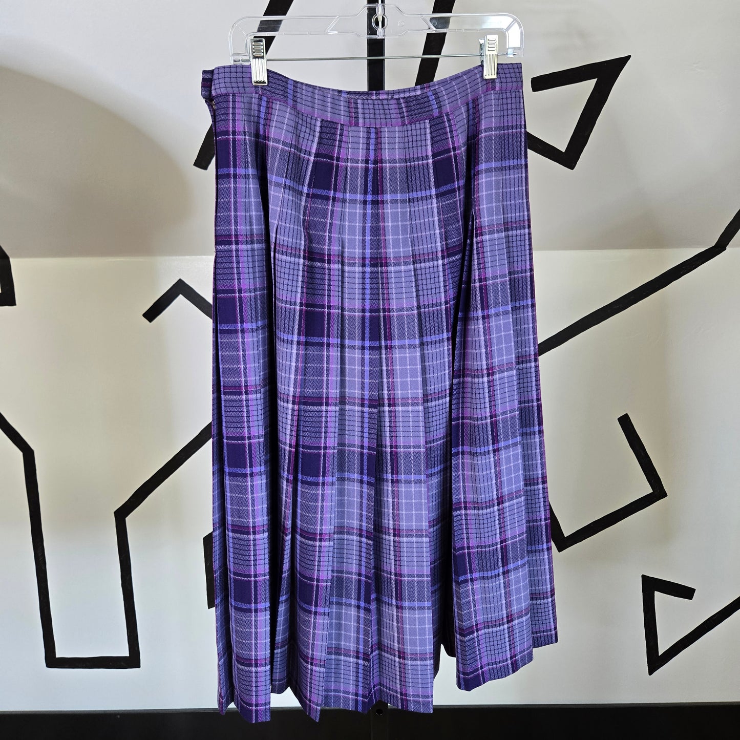 Pendleton Vintage Purple Plaid Pleated Skirt -