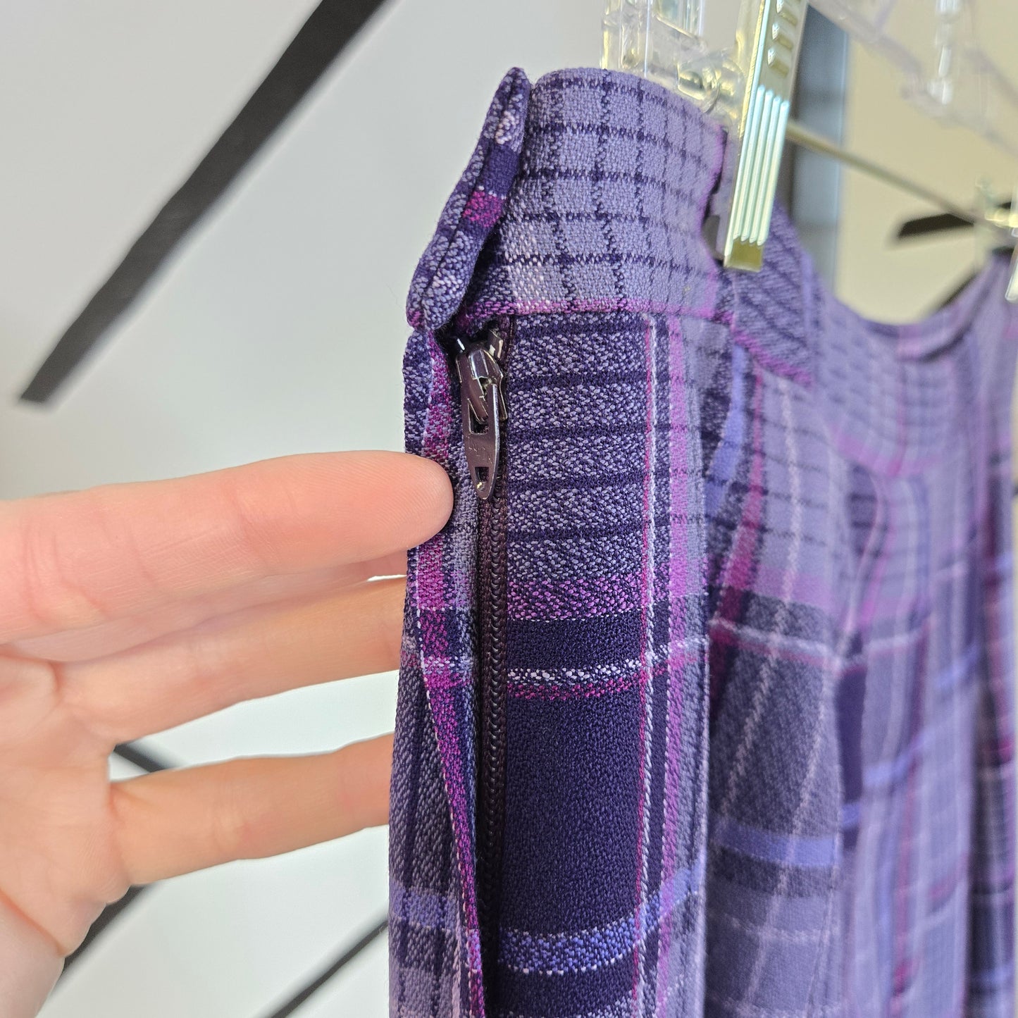 Pendleton Vintage Purple Plaid Pleated Skirt -