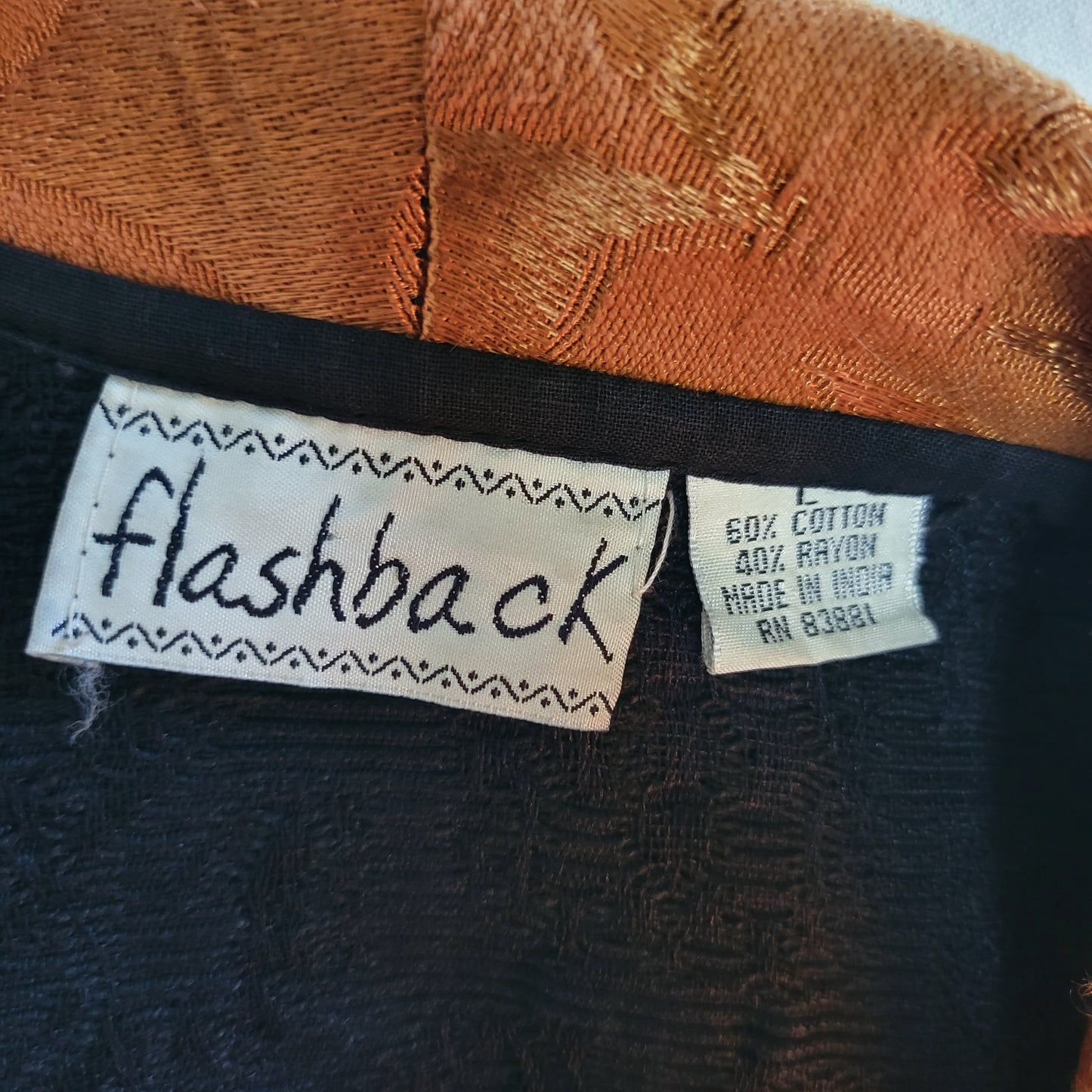 Flashback Vintage Cropped Tapestry Jacket - large