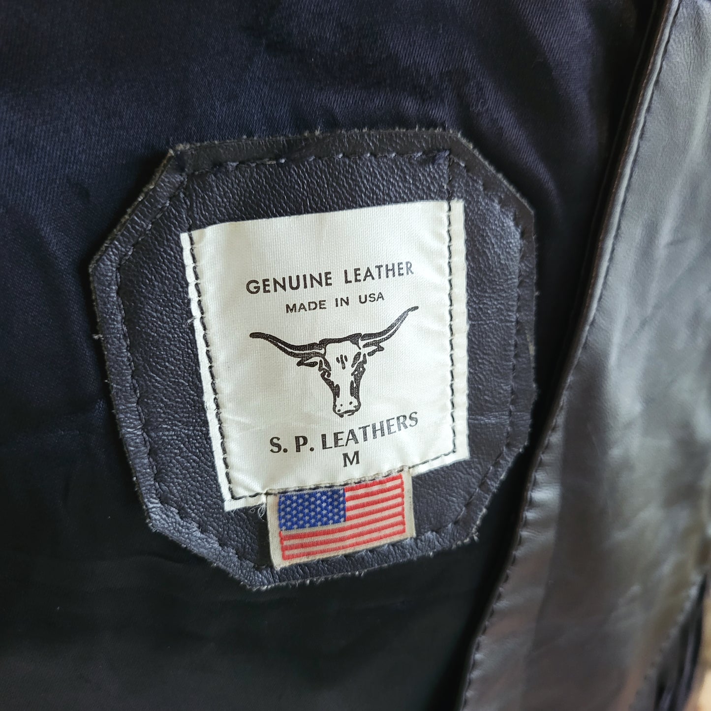 SP Leathers Genuine Leather Western Fringe Vest - medium