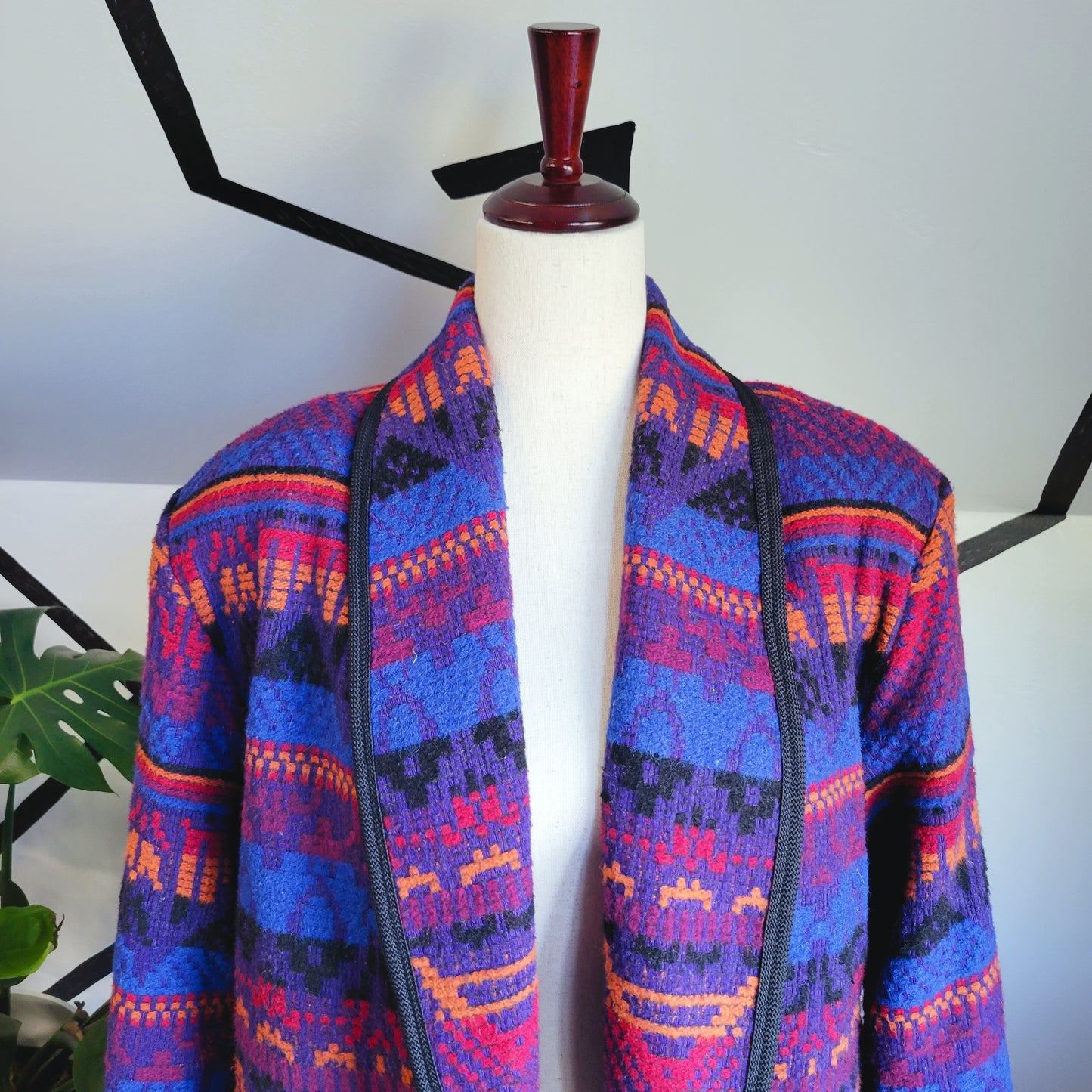 Colorful Vintage Woven Southwest Blazer - large