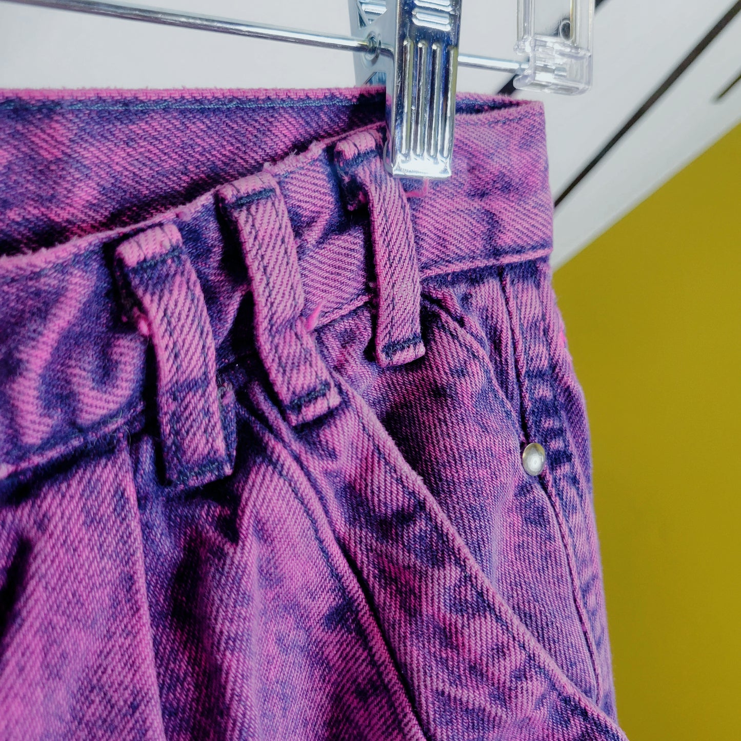 Roper Vintage 80s Pink /Purple Acid Wash Denim Jeans - size 9
