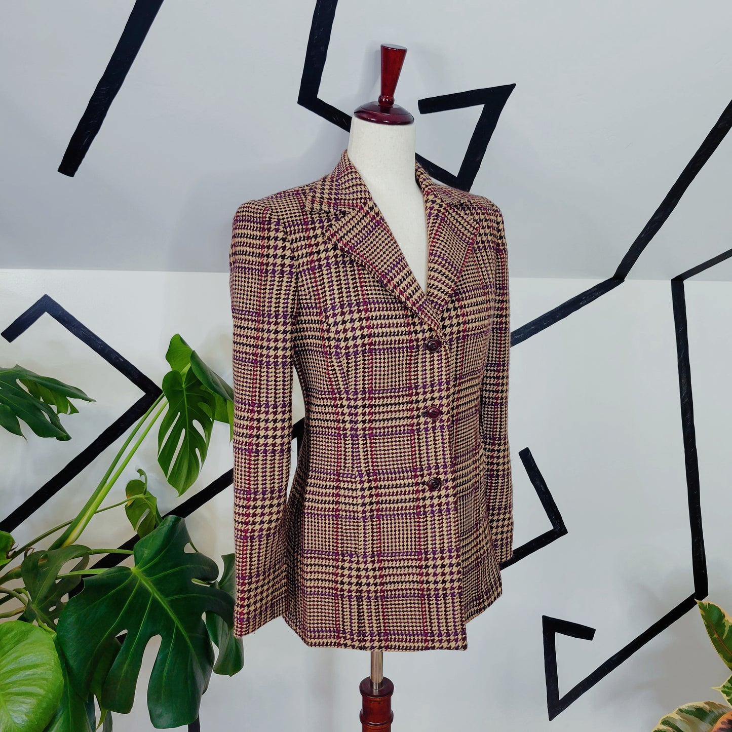 Oscar de la Renta Vintage Plaid Blazer - size 2