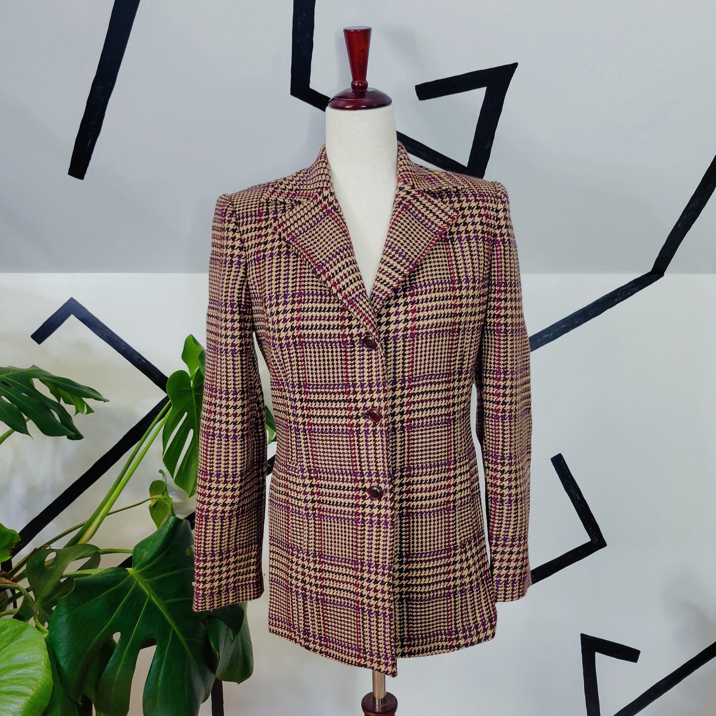 Oscar de la Renta Vintage Plaid Blazer - size 2