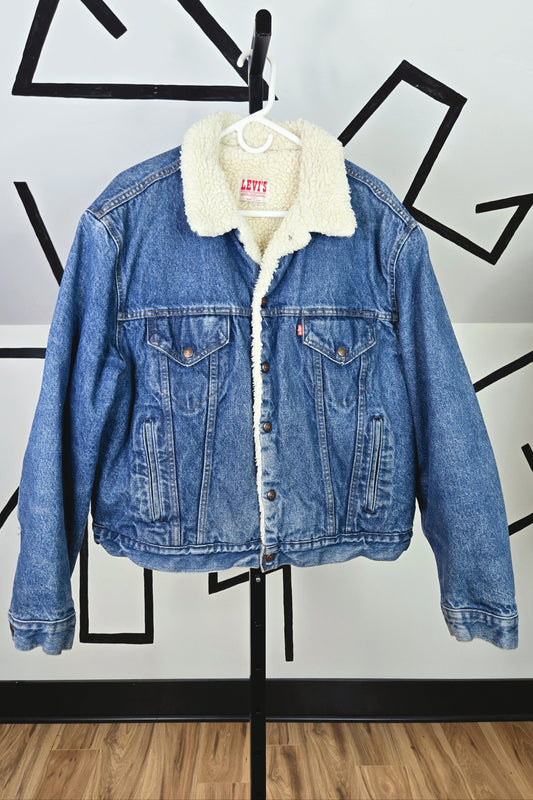 Rare Levi's Vintage 70s Sherpa Lined Denim Jacket - 50R
