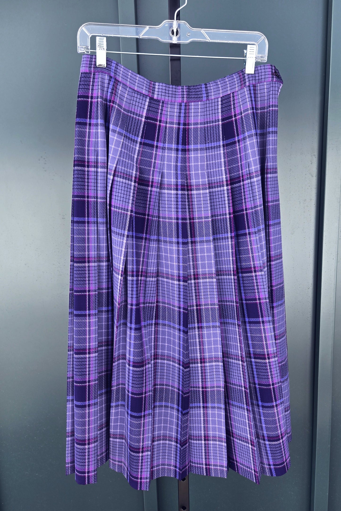 Pendleton Vintage Purple Plaid Pleated Skirt -