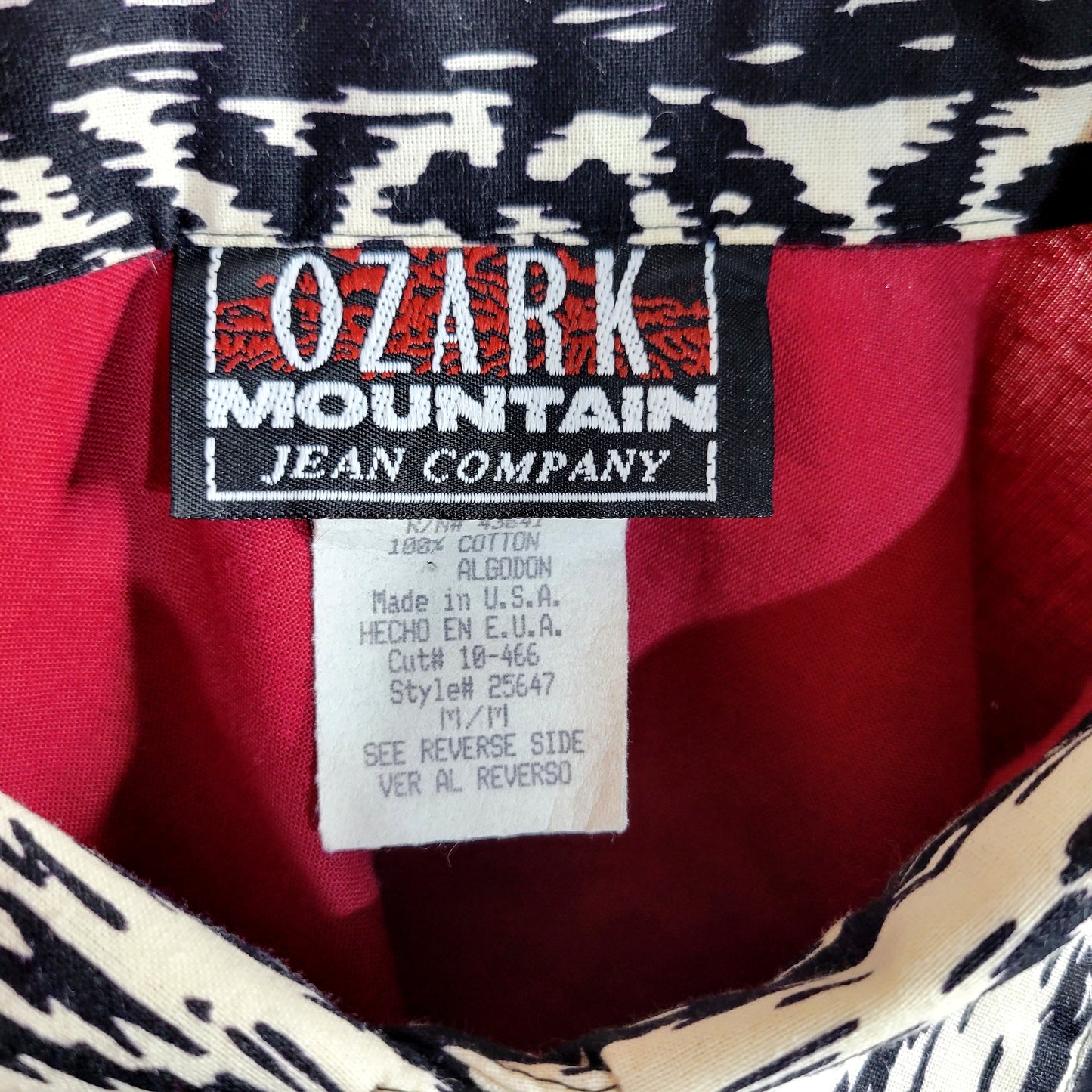 Vintage 80s Ozark Mountain Jean Company Western Fringe Red Top - medium