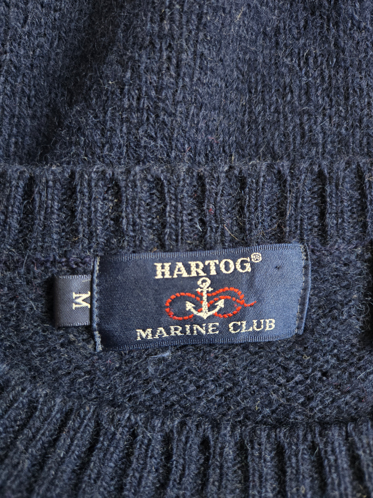Vintage Hartog Marine Club South African Wool SS Sweater - M/L