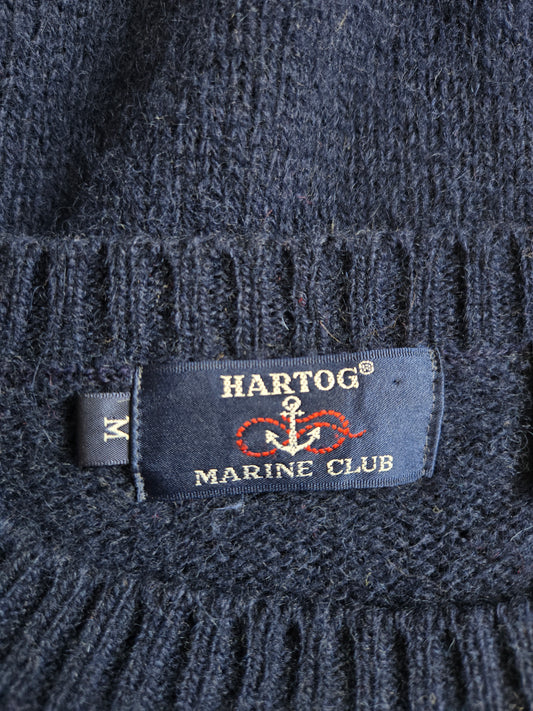 Vintage Hartog Marine Club South African Wool SS Sweater - M/L