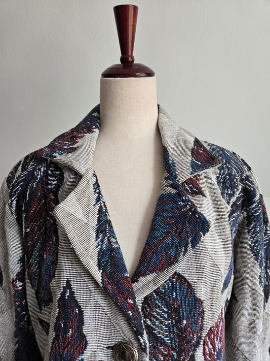 Vintage Cotton Feather Tapestry Western Jacket - XL