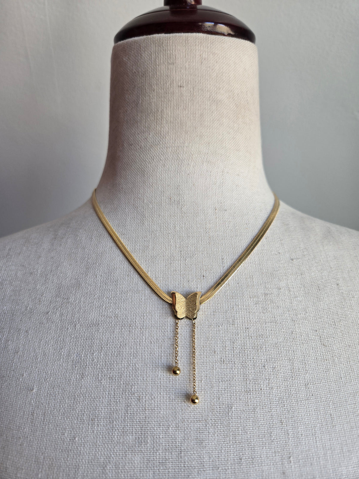 Gold Whimsy Butterfly Necklace