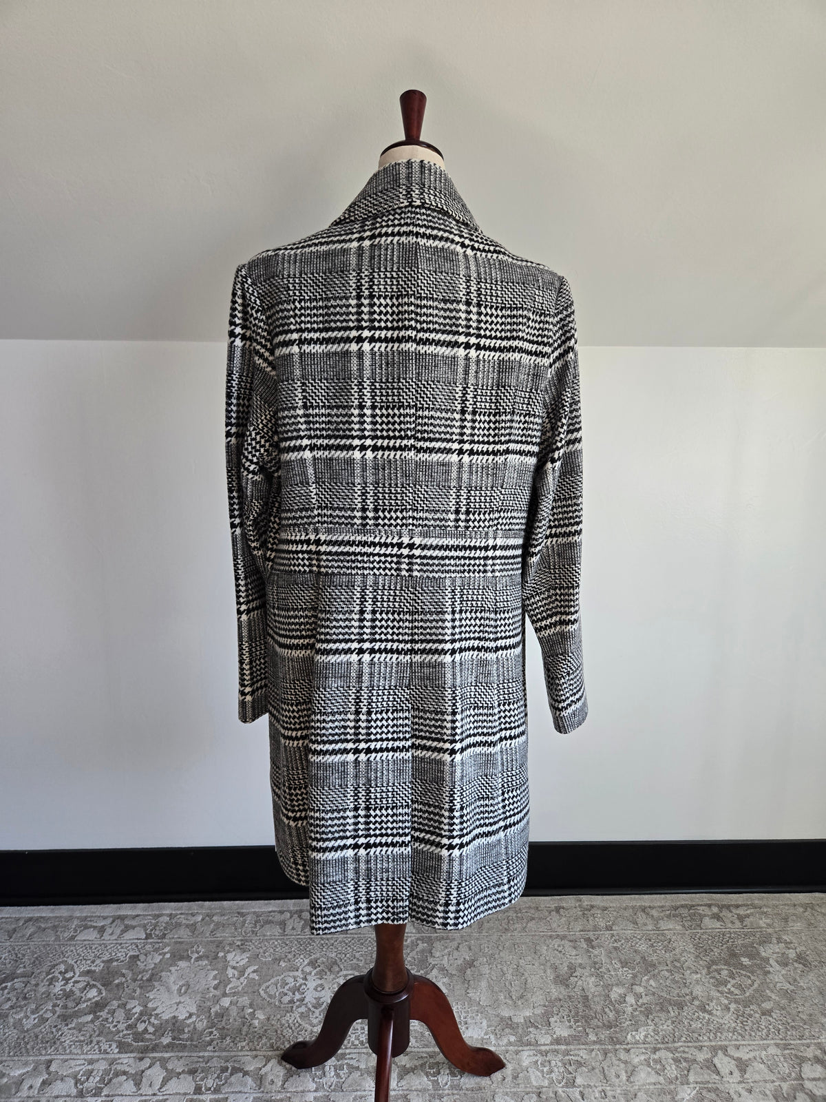 Larry Levine NWT Houndstooth Plaid Peacoat - XL