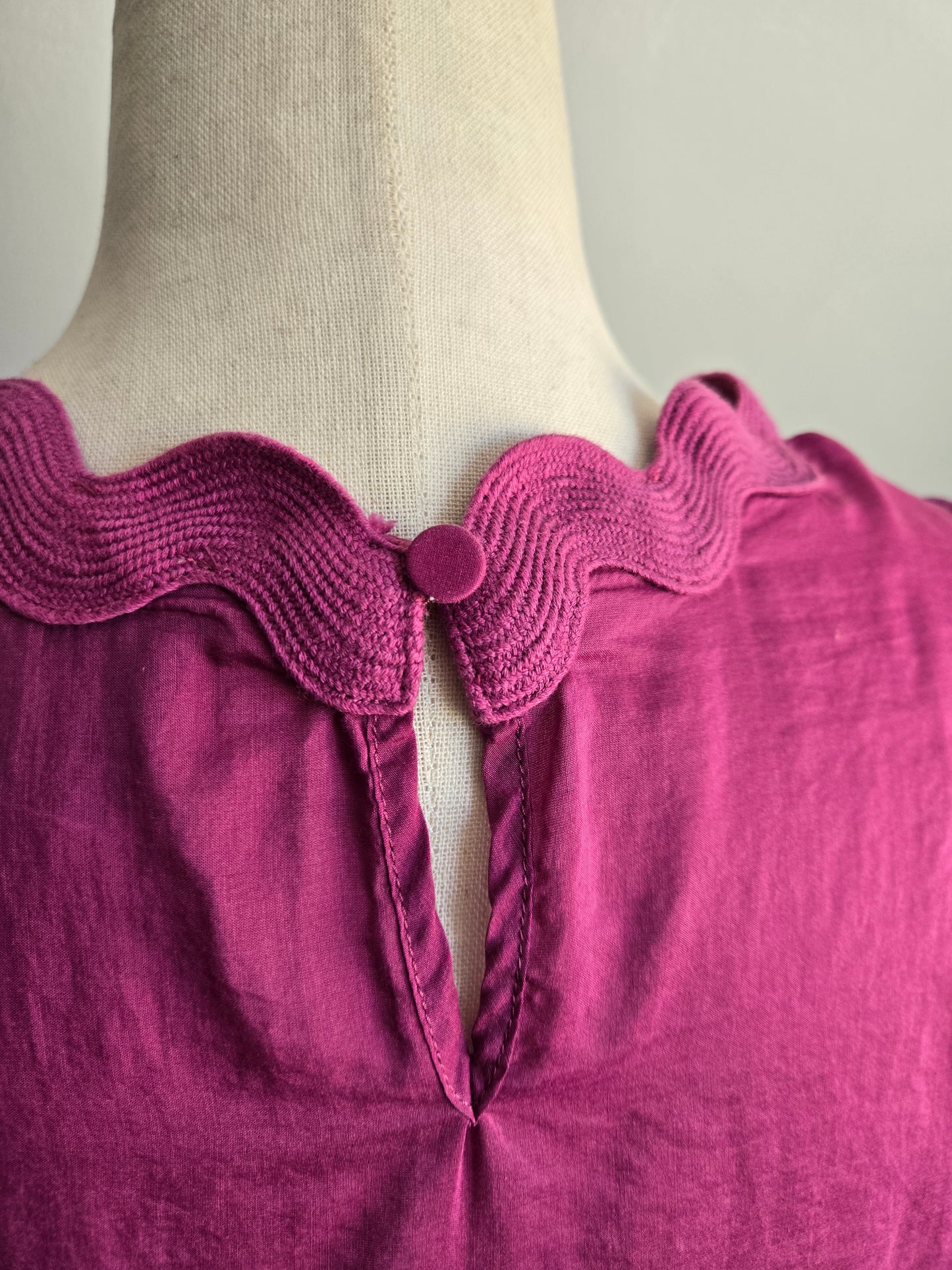 Mare Mare Fuchsia Cotton/Silk Top - Small