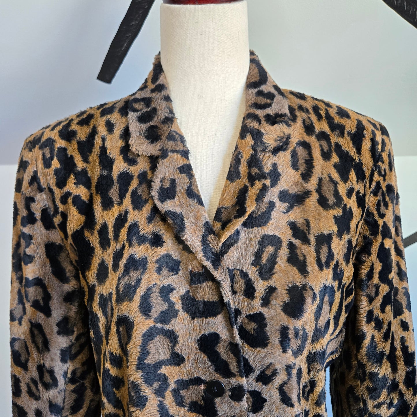 ISDA & CO Leopard Print Faux Fur Peacoat - Medium