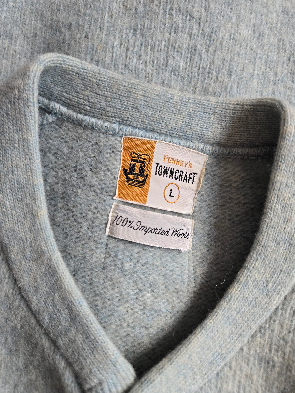 Vintage 1960s Pennys Towncraft Wool Sweater Cardigan - M/L