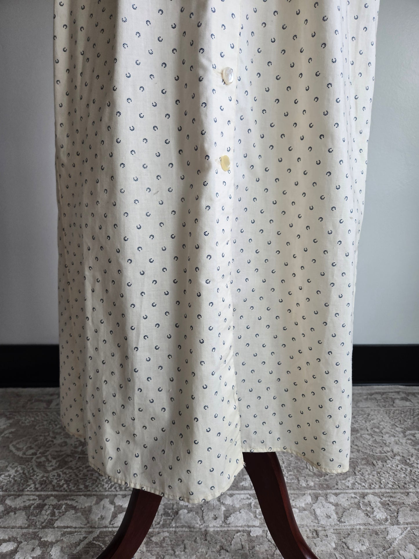 Trego's Westwear Vintage Cotton Dress with Horseshoe Print - Large