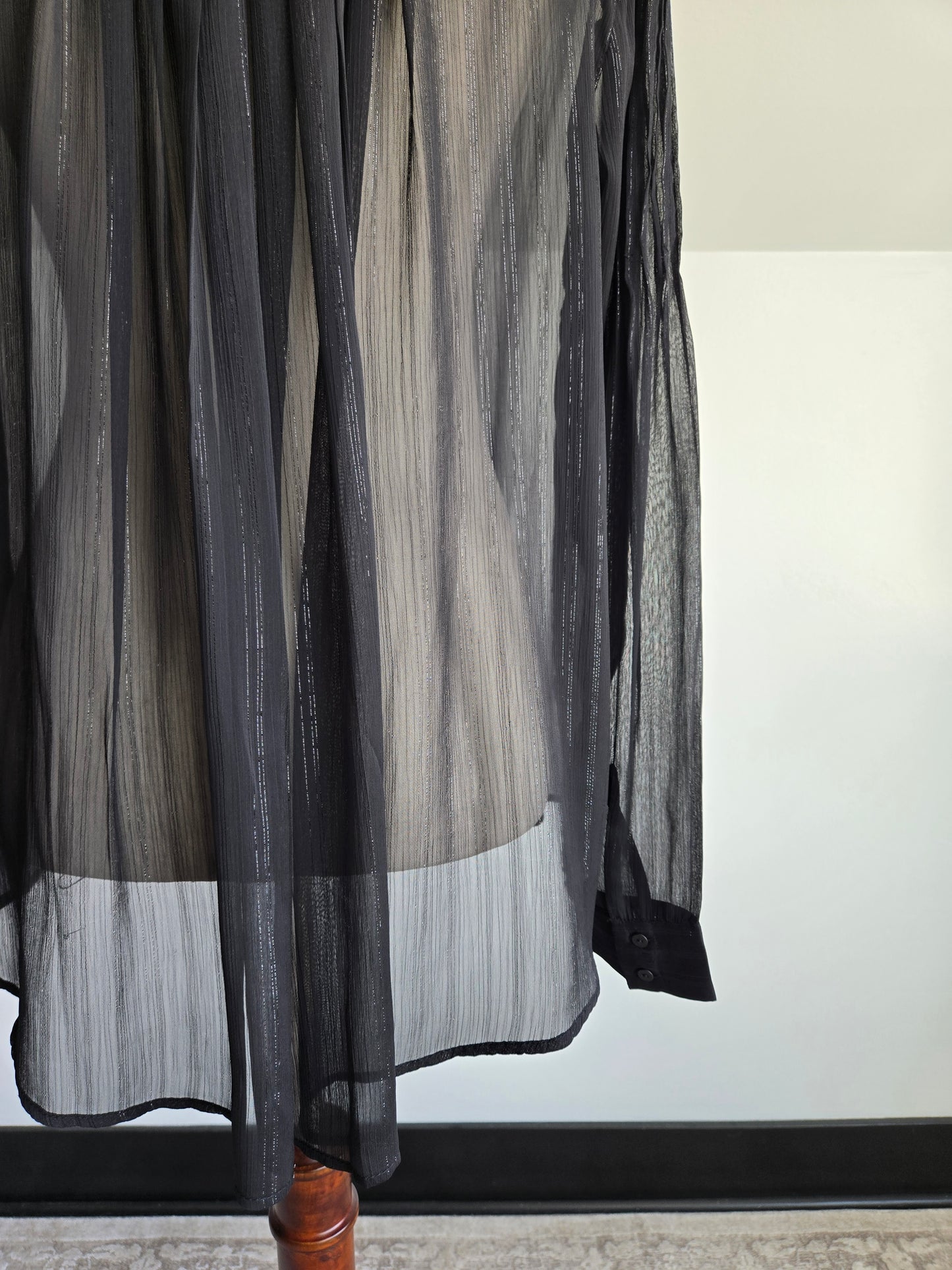 All Saints NWT Sheer Black Top - Medium