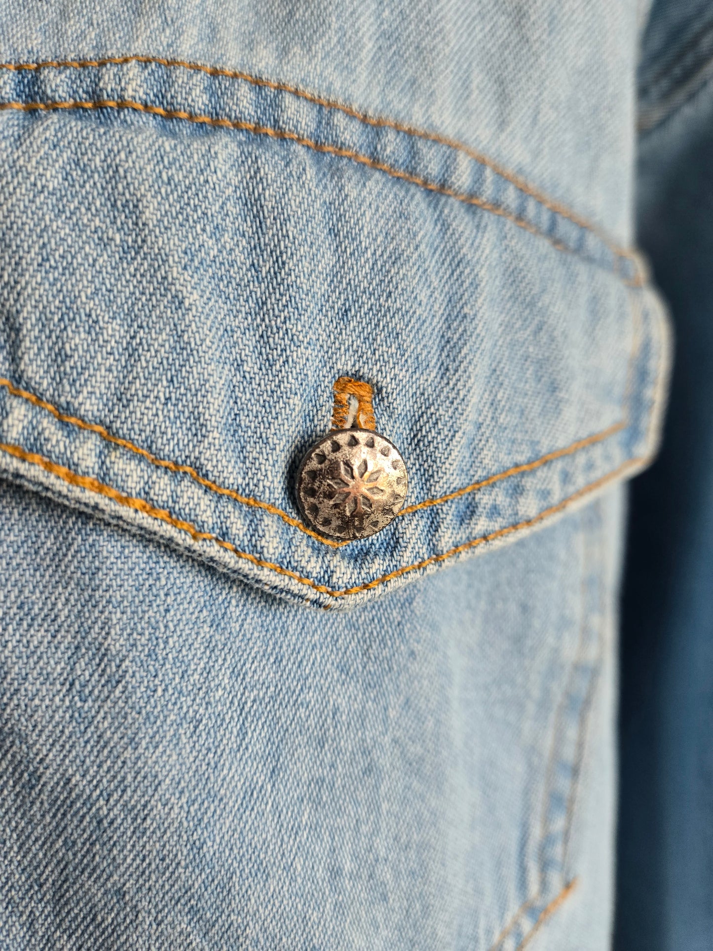 Jake Stuart Denim Shirt with Cowboy Boot Embroidery - M/L