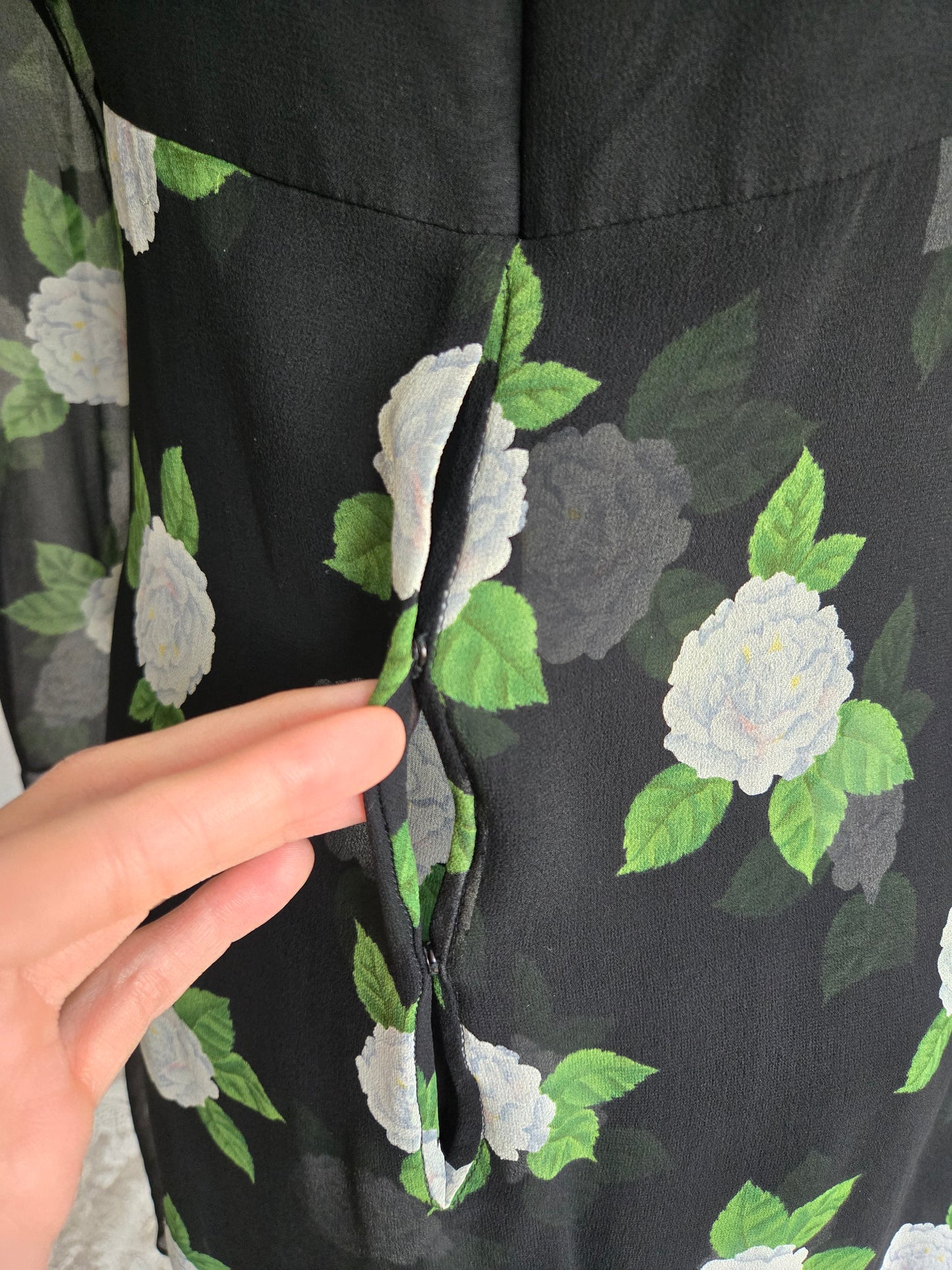 Jeannene Booher Vintage Silk Floral Dress - Size 8
