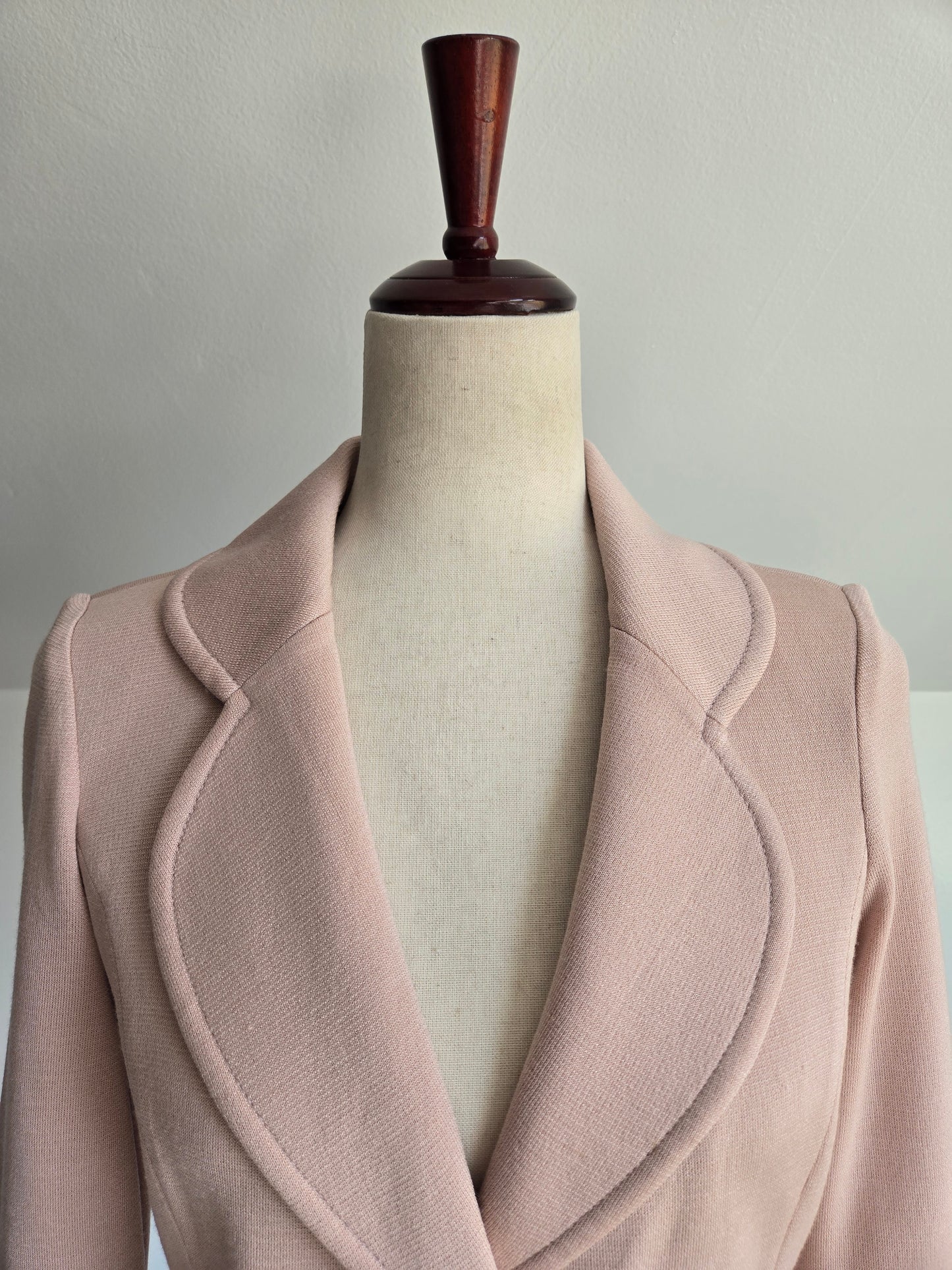 St John Pale Pink Knit Blazer - Size 4