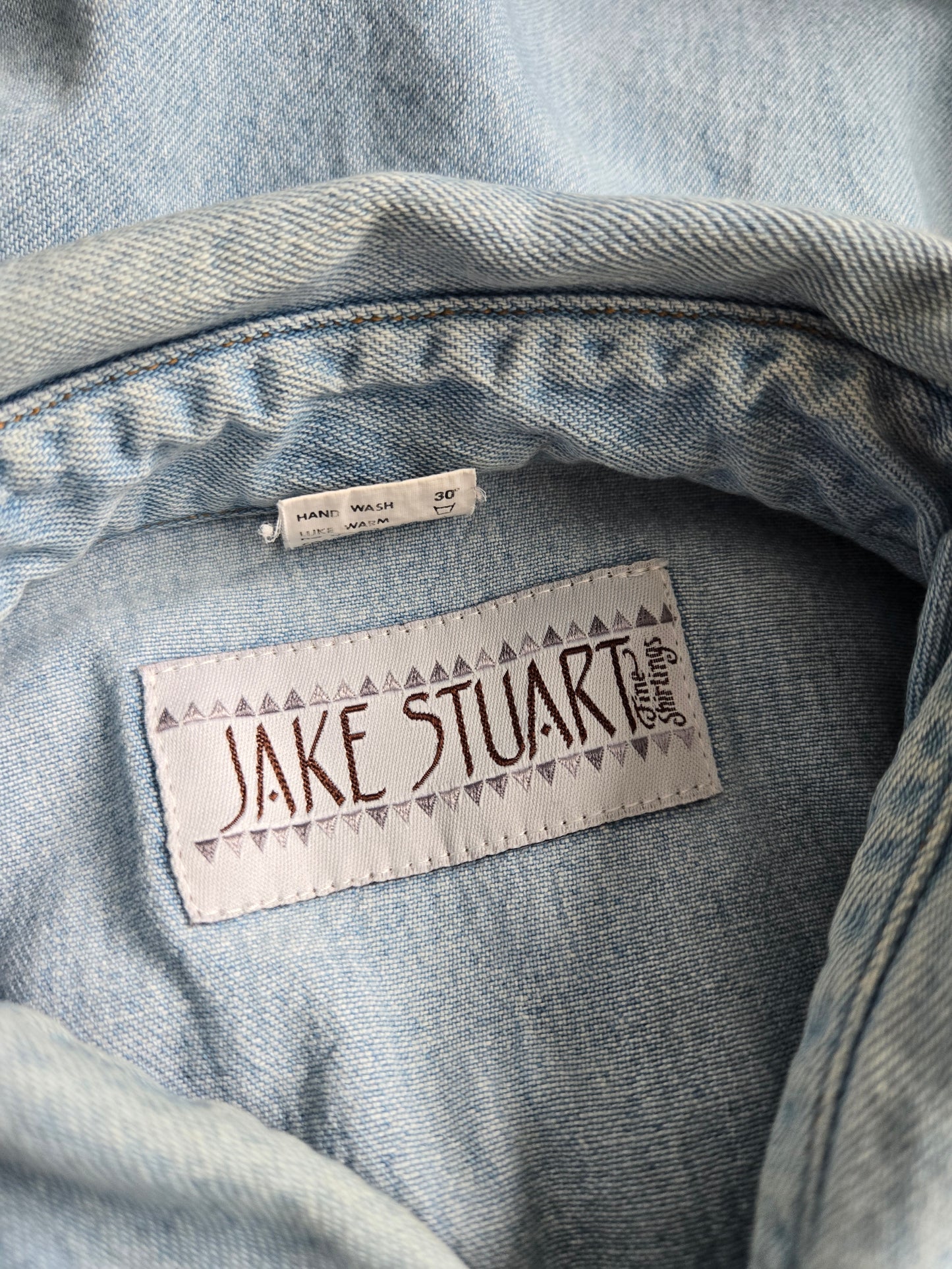 Jake Stuart Denim Shirt with Cowboy Boot Embroidery - M/L