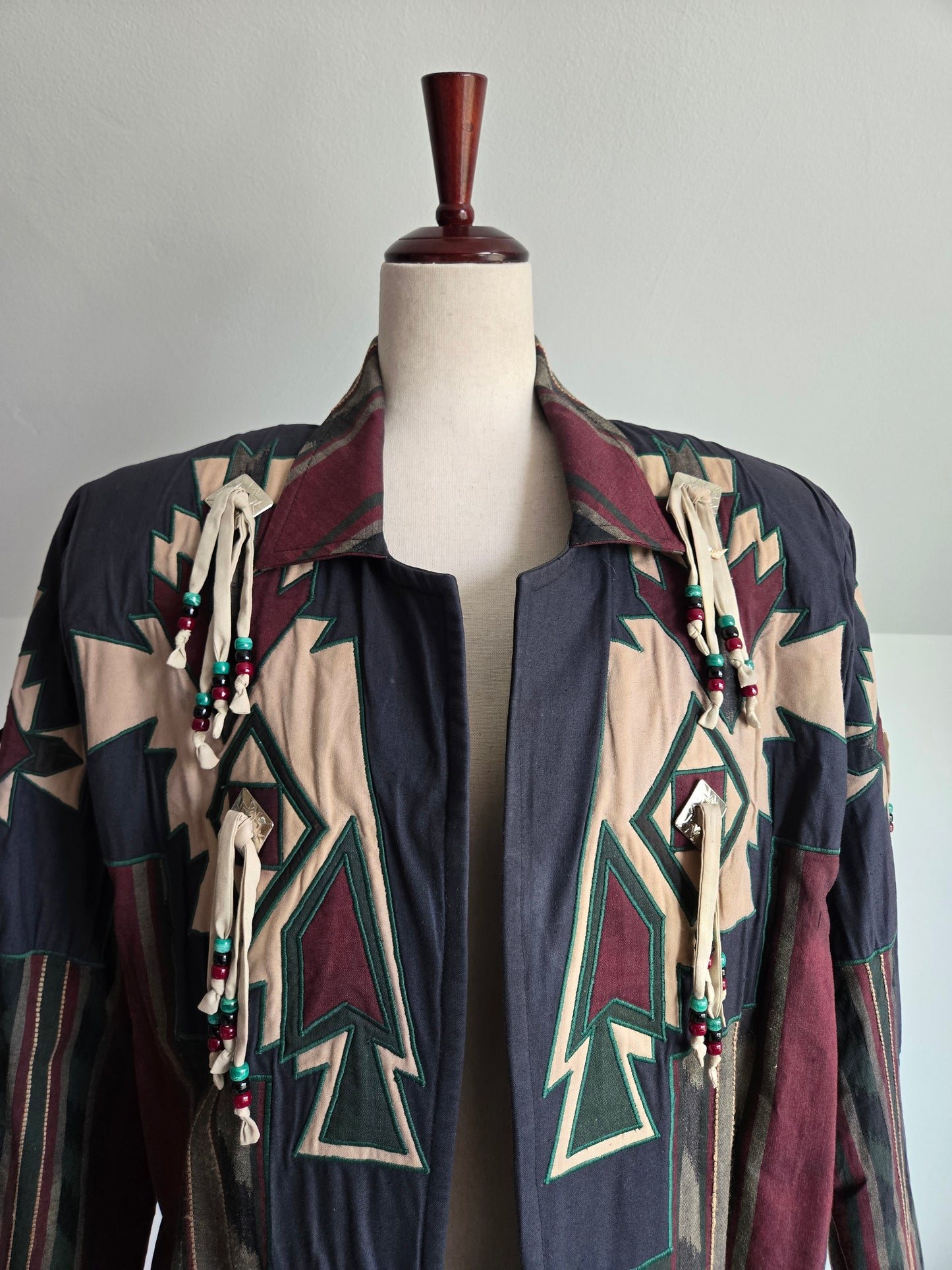 Suzette International Vintage 80s Cotton Western Trench Coat - XL