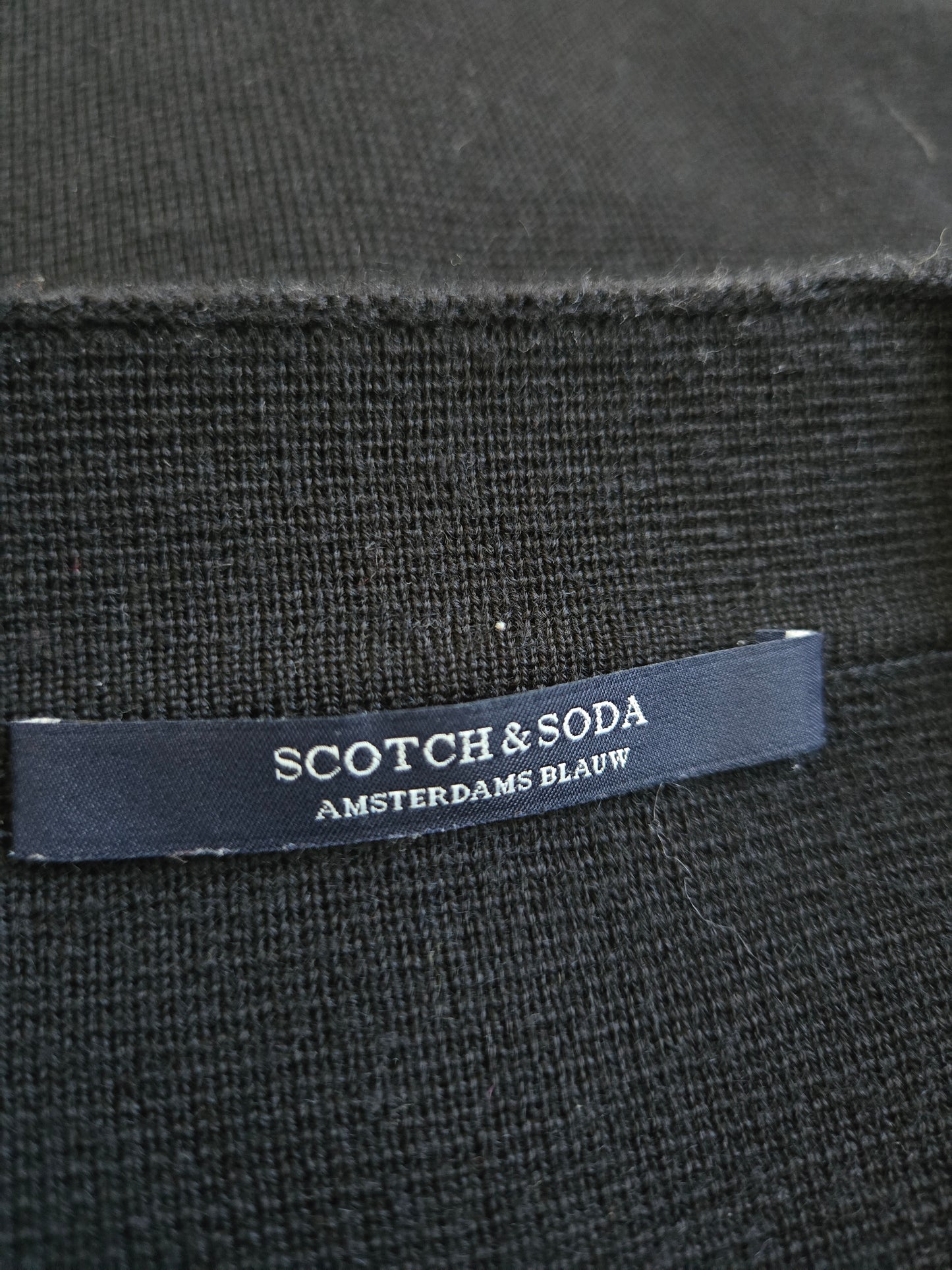 Scotch & Soda Amsterdams Blauw Collection Black Cardigan - Large