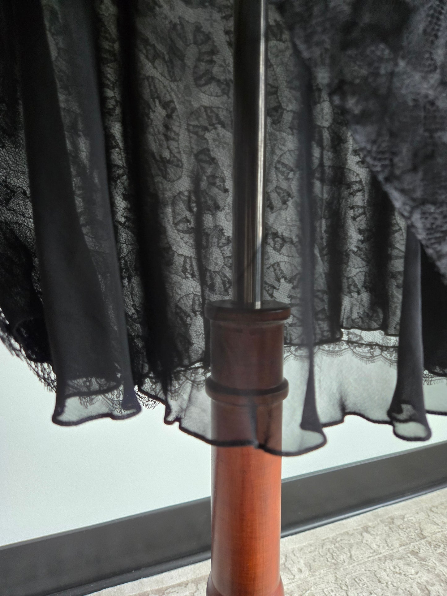 Blumarine Made in Italy Designer Lace and Velvet Skirt - Small