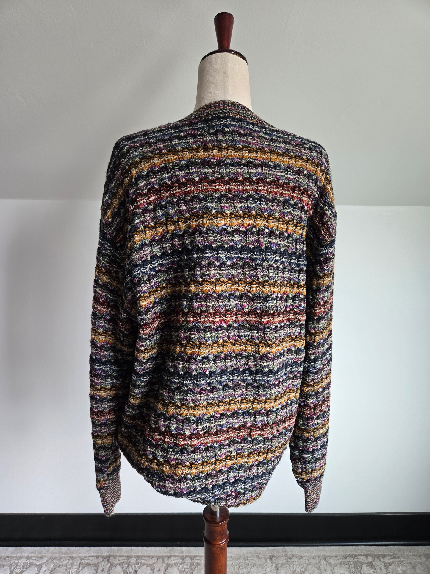 Vintage Missoni Sport Made in Italy 80s Multi Colored Sweater - XL