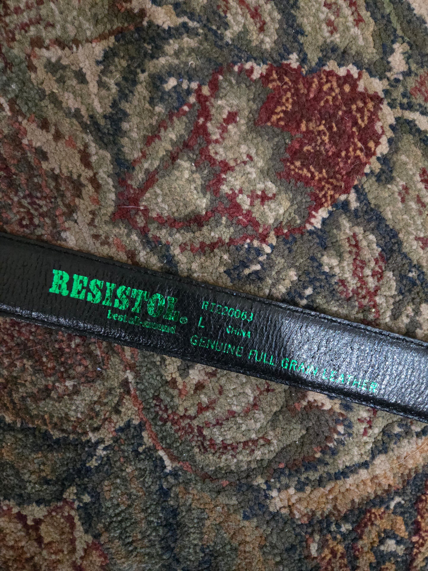 Resistol Black Leather Western Belt - W28-31"