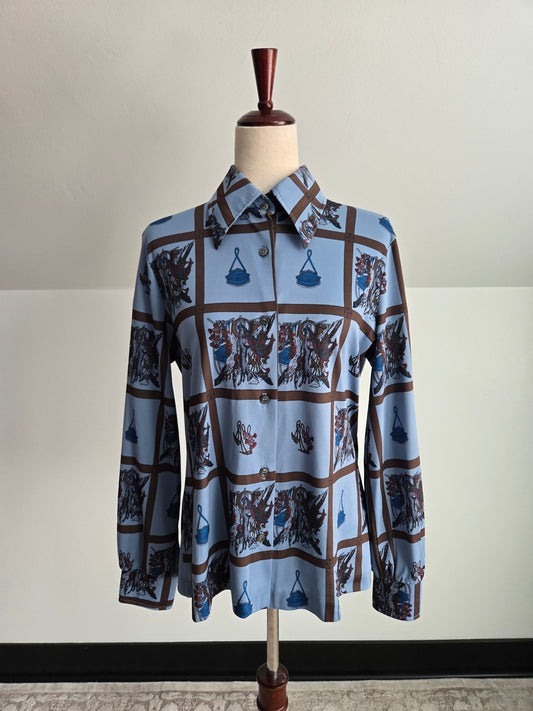 Lucky Tops by L&K Vintage Hunting Still Life Print Top - XL