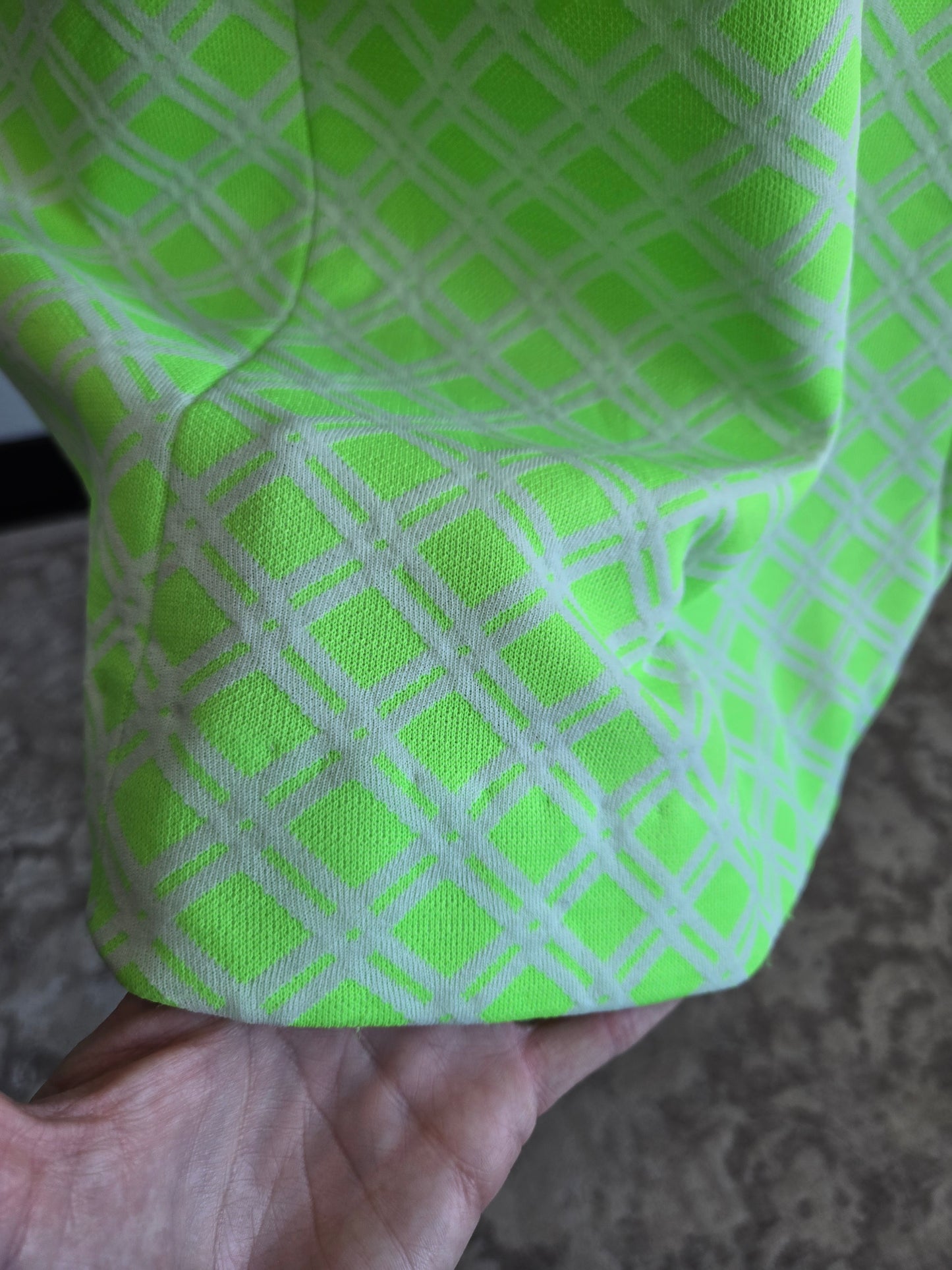 Vintage 70s Lime Green Mod Dress - S/M