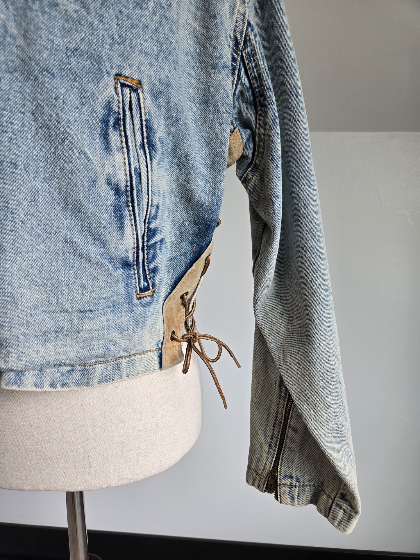 Vintage 90s CT Jeans Denim Two Piece Set Made in Brazil - Medium