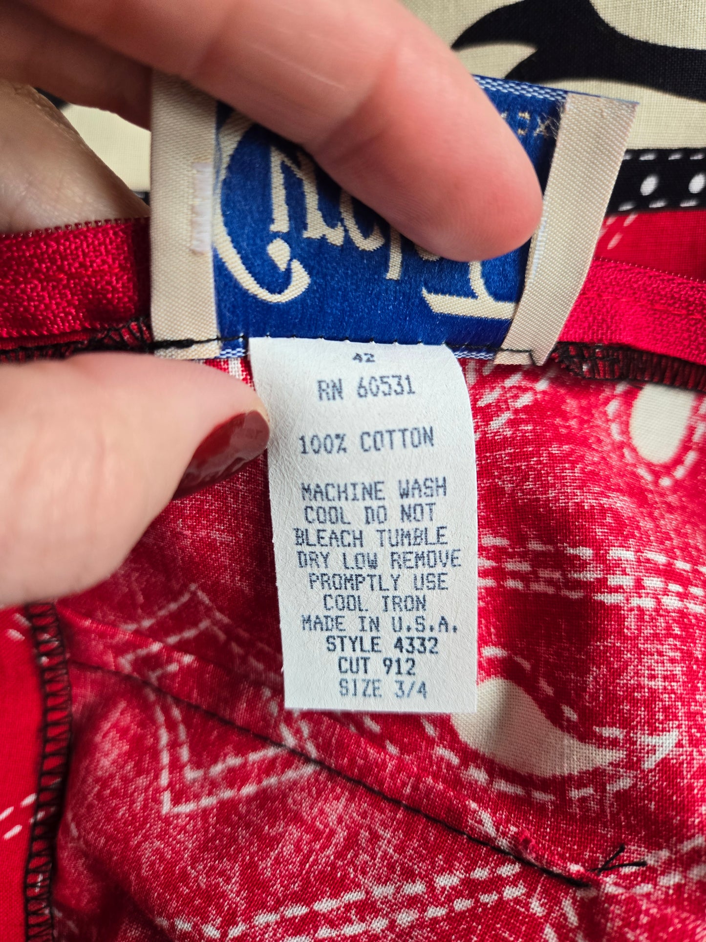 Circle T by Marilyn Lenox Western 100% Cotton Skirt - XS