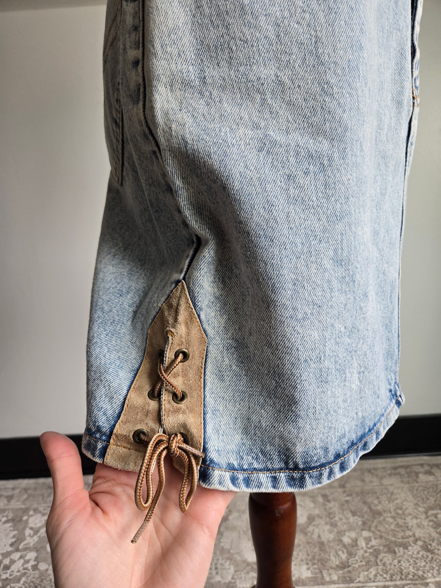 Vintage 90s CT Jeans Denim Two Piece Set Made in Brazil - Medium