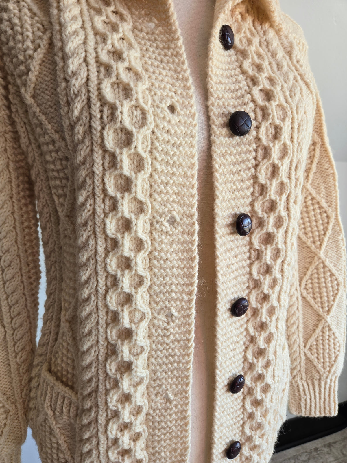 Blarney Woolen Mills Irish Knit Cardigan - medium