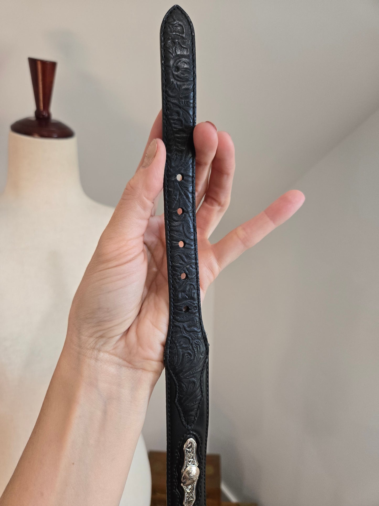 Resistol Black Leather Western Belt - W28-31"