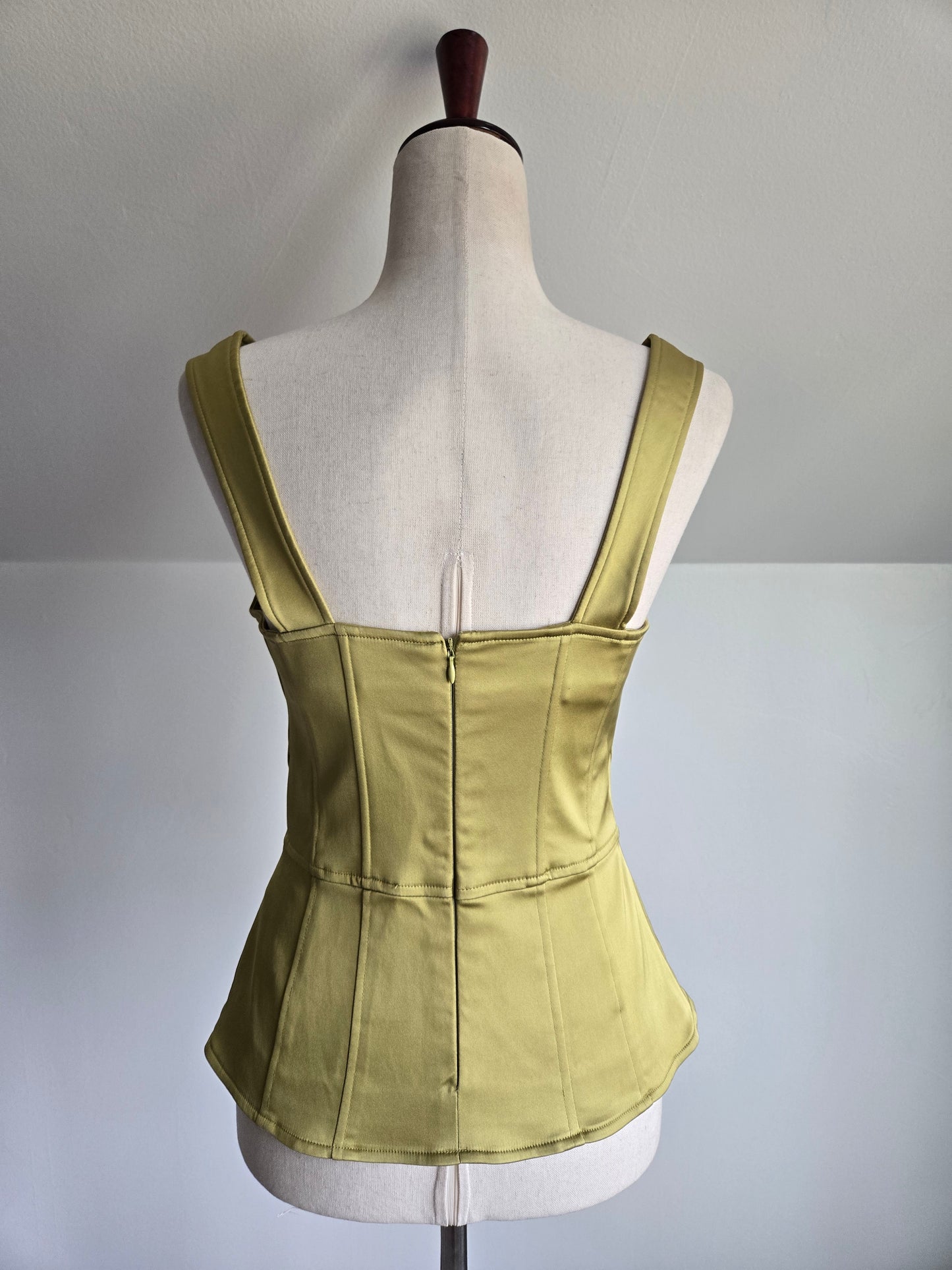 Walter Chartreuse Green Corset Top - XS/S