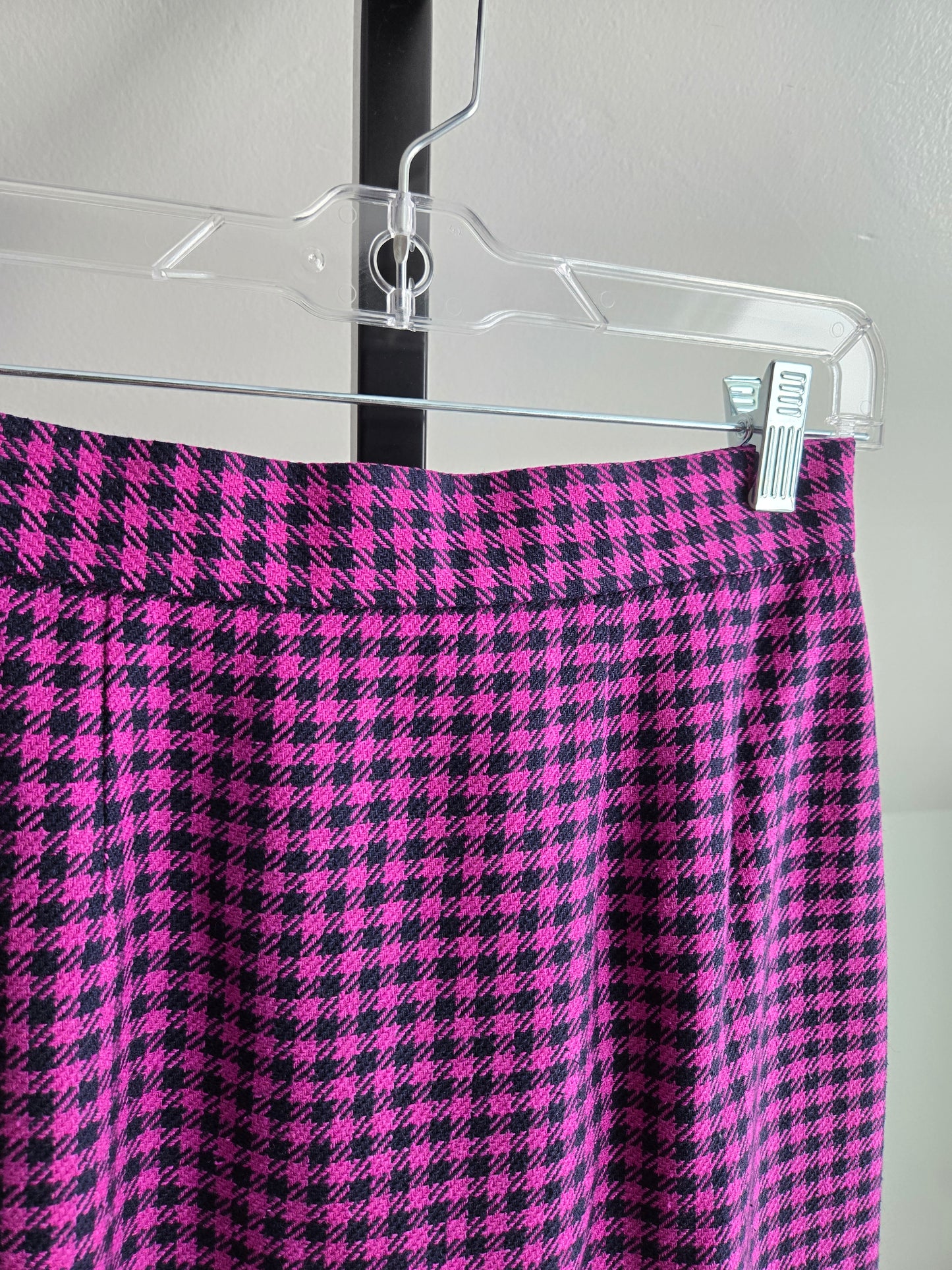 Liz Claiborne Vintage Silk/Wool Tweed Pink Plaid - Small