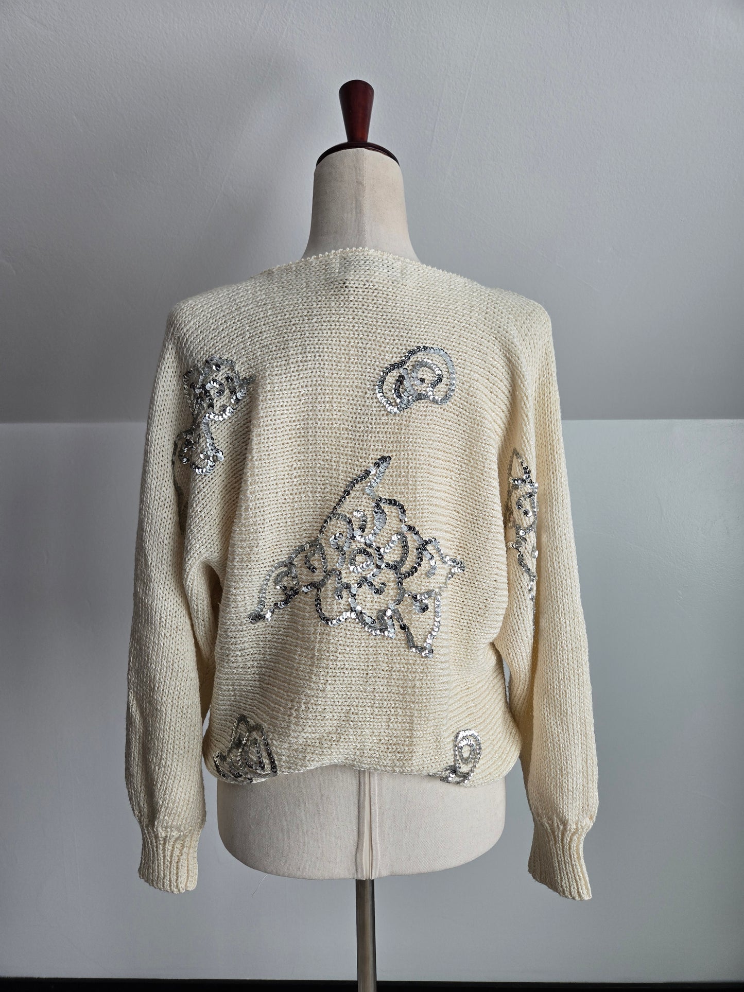 Nannell Vintage 80s Sequin Dragon Sweater - medium