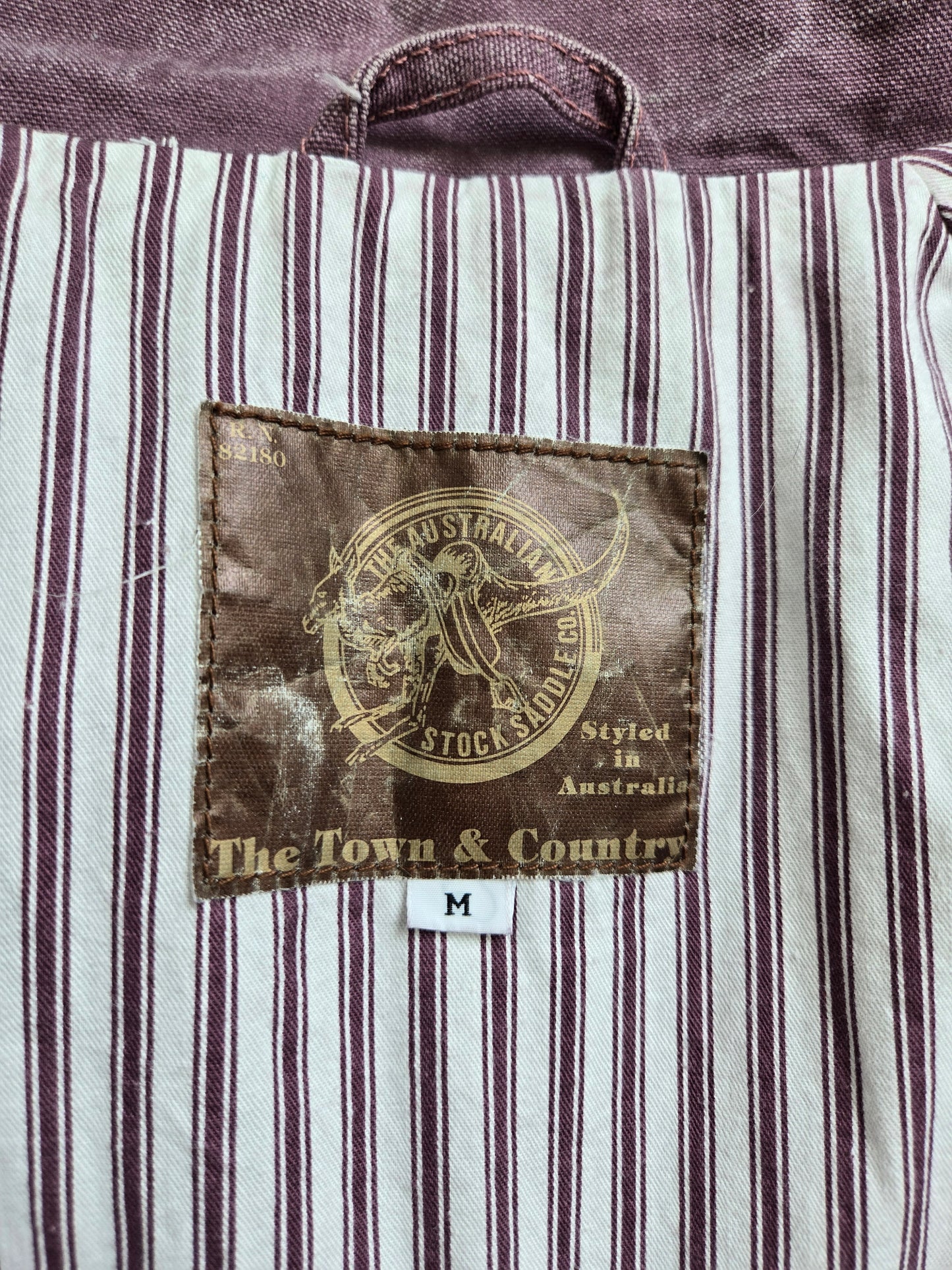 Australian Stock Saddle Co Town and Country Vintage Cotton Ranch Barn Coat - L/XL