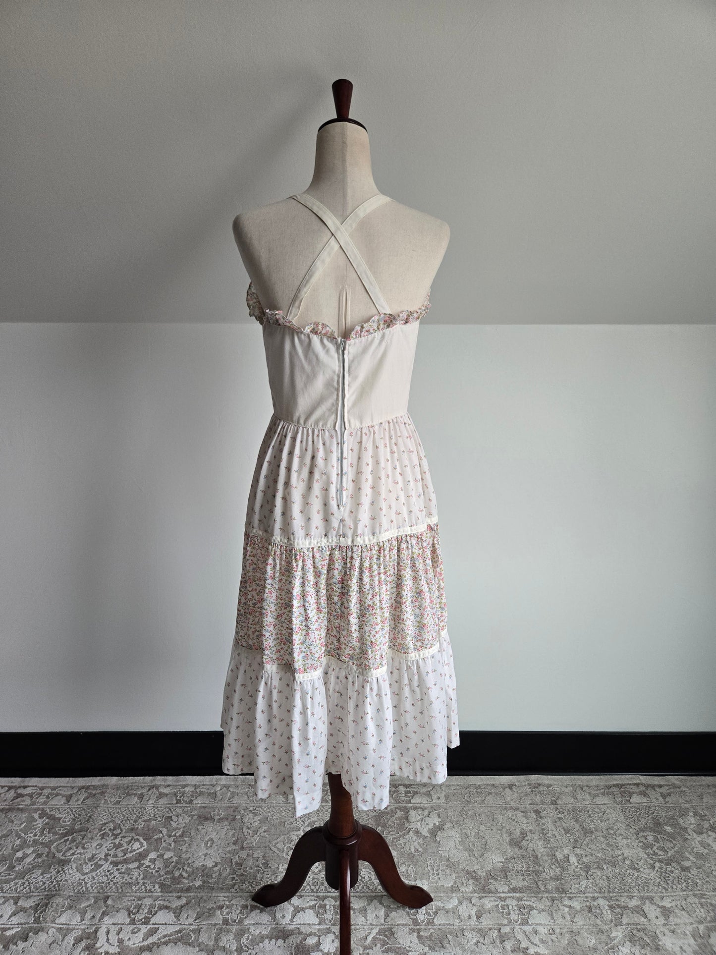 Bill Berman of California Vintage Corset Front Prairie Dress - Small