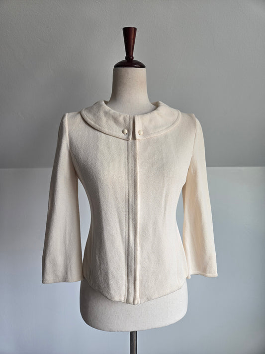 St John Knit Jacket in Ivory - XS/S/M