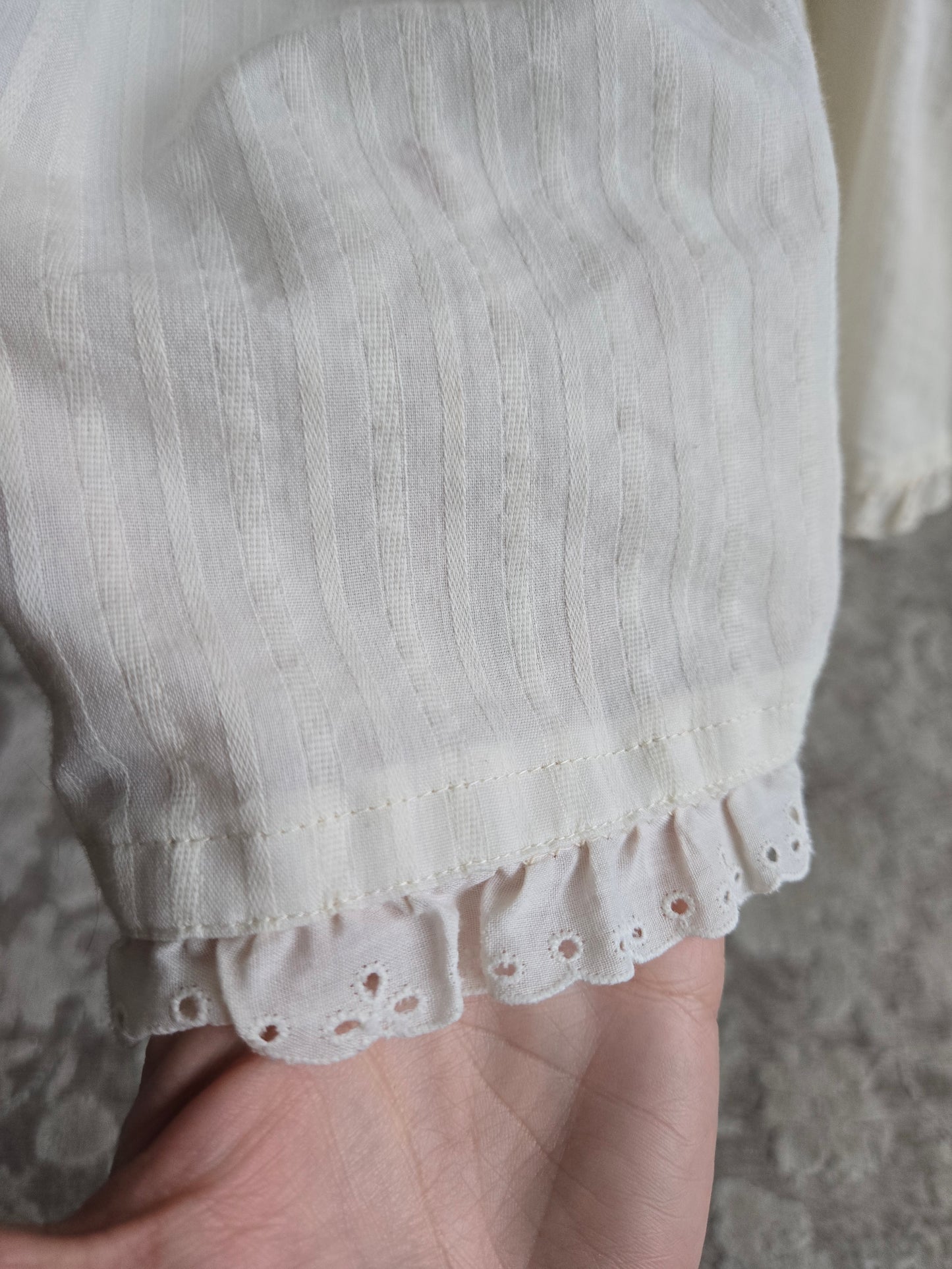 Vintage 1970s Cotton Prairie/Gunne Style Dress - small/medium